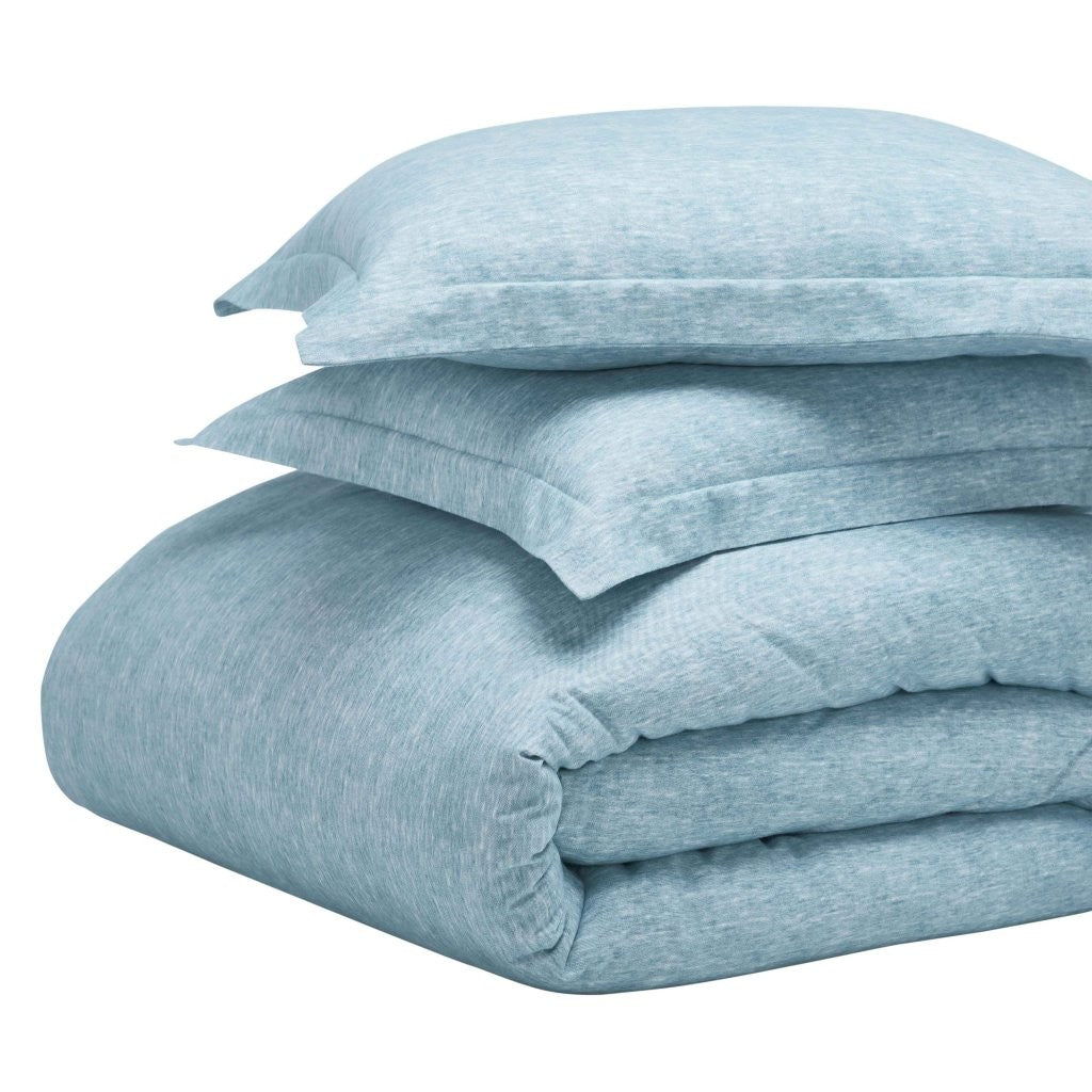 Melange Flannel Cotton Fuzzy Warm Two-Toned Duvet Cover Set - Duvet Cover Set by Superior Brand