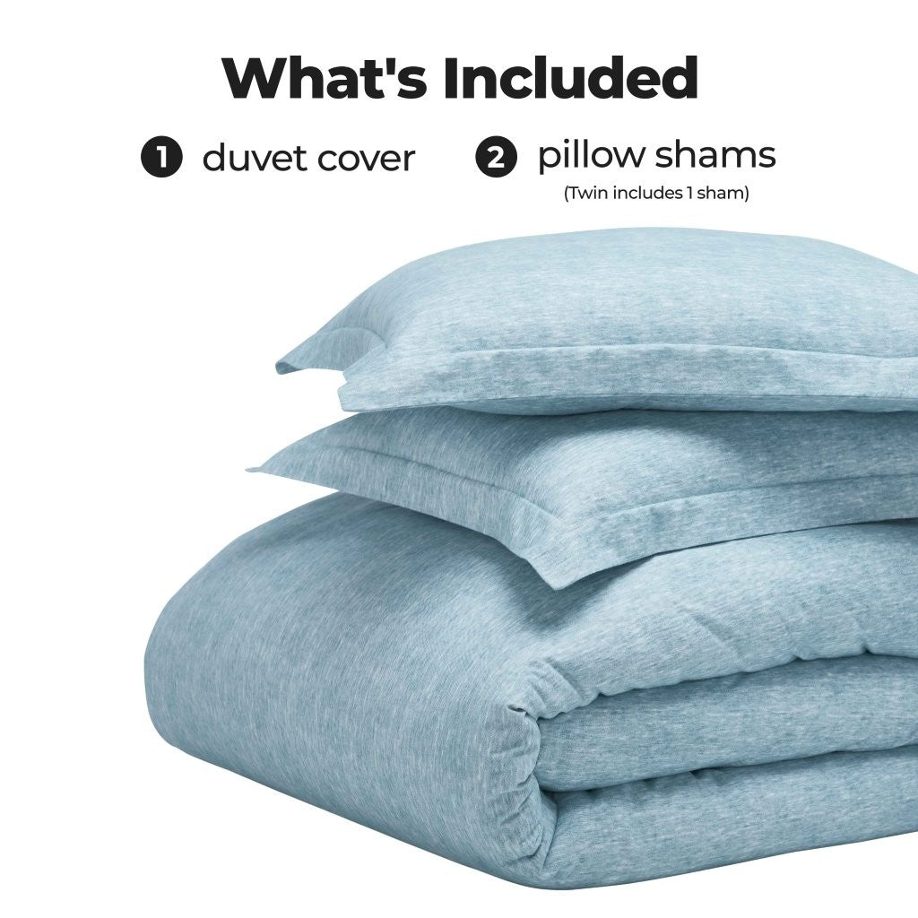 Melange Flannel Cotton Fuzzy Warm Two-Toned Duvet Cover Set - Duvet Cover Set by Superior Brand