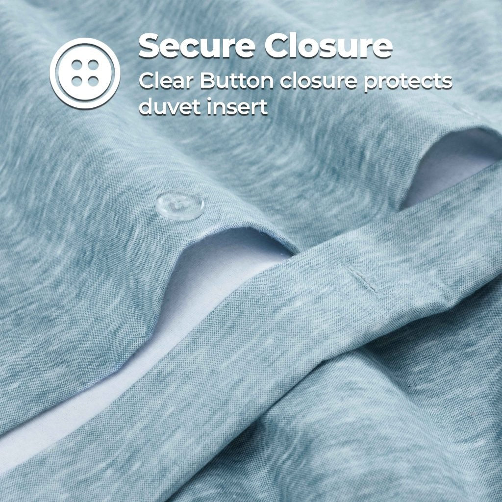 Melange Flannel Cotton Fuzzy Warm Two-Toned Duvet Cover Set - Duvet Cover Set by Superior Brand