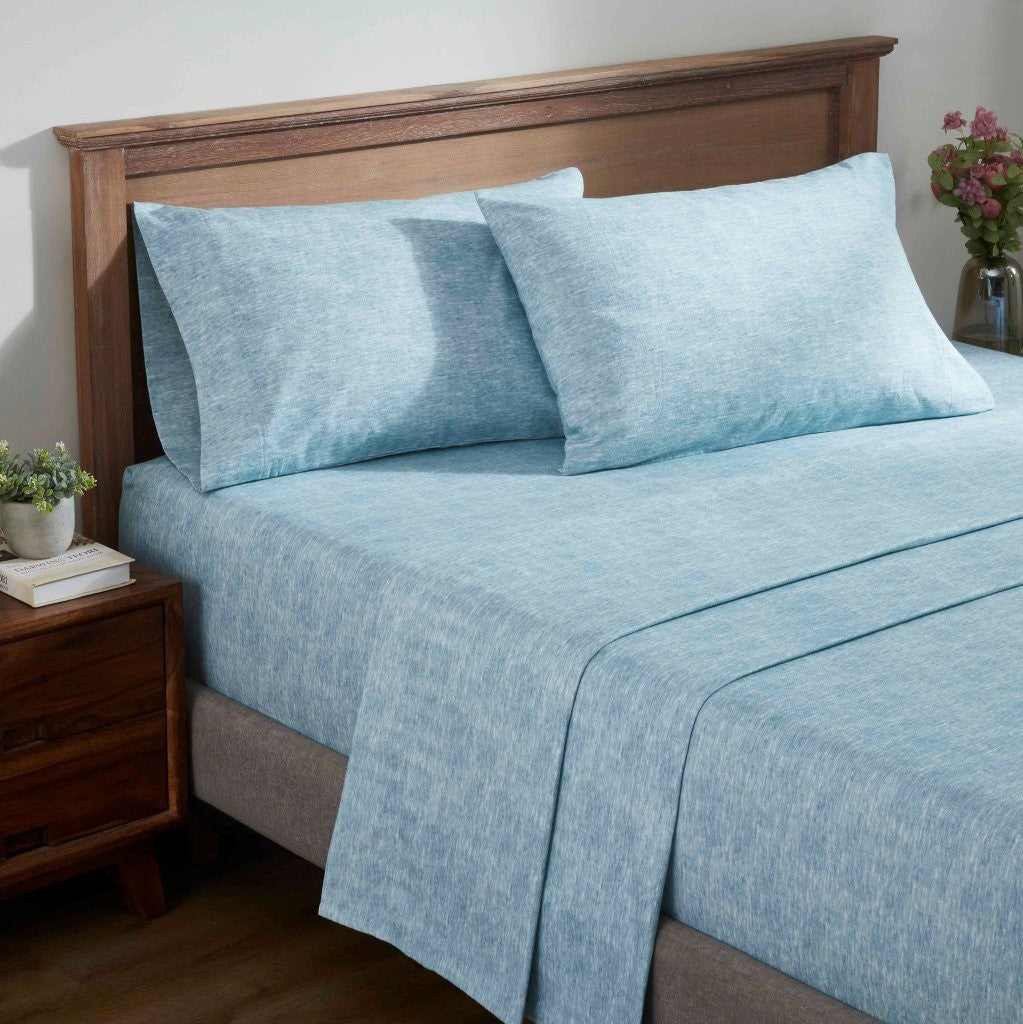 100% Cotton Flannel Sheet Set Warm Two-Toned Melange Deep Pocket - Sheet Set by Superior Brand