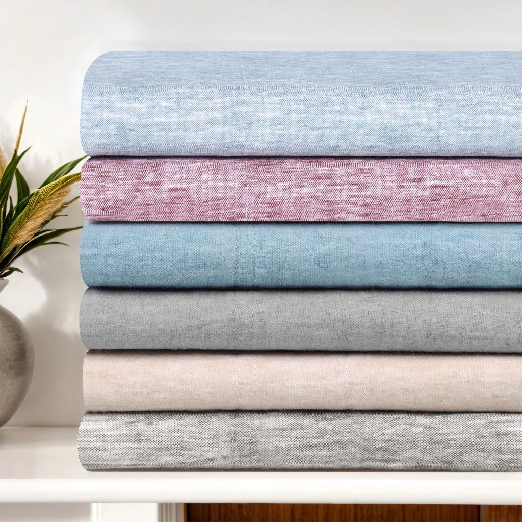 100% Cotton Flannel Sheet Set Warm Two-Toned Melange Deep Pocket - Sheet Set by Superior Brand