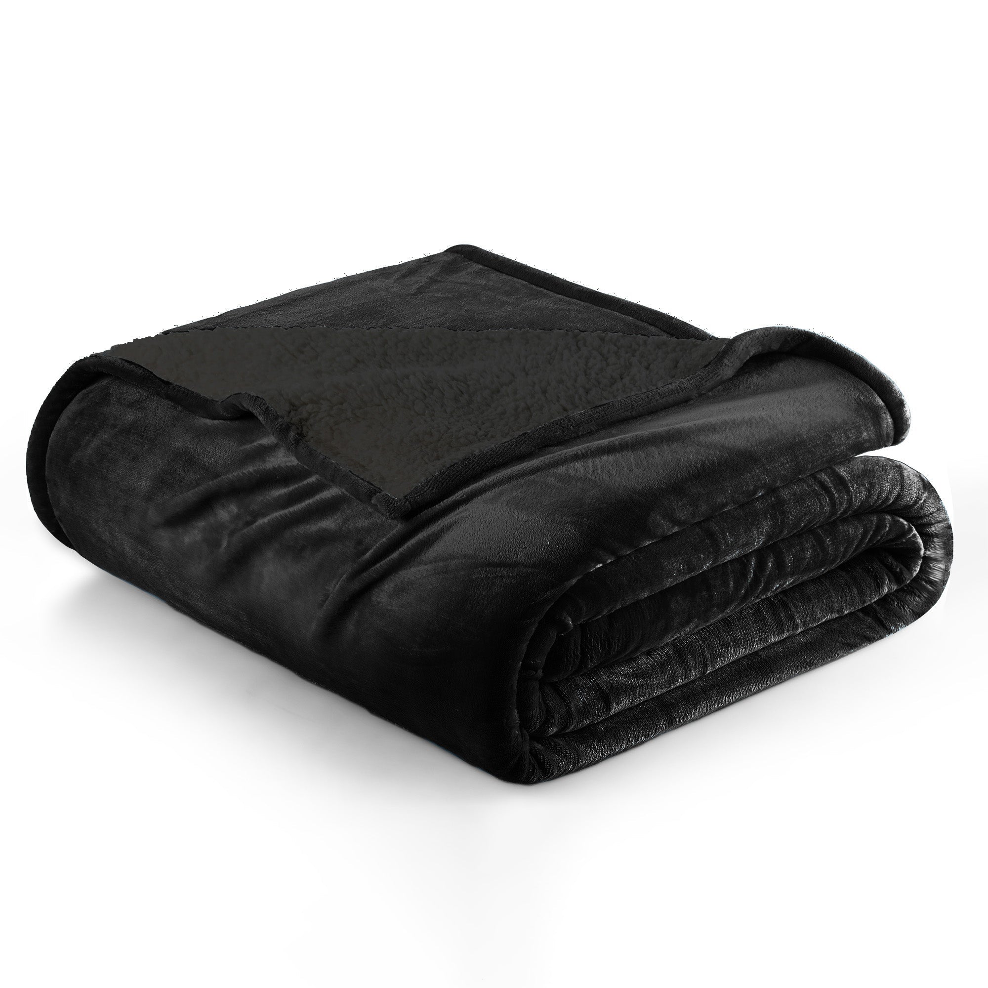 Velvet Plush Sherpa Bed Blanket - Sherpa Fleece Collection - Best Buy Furniture