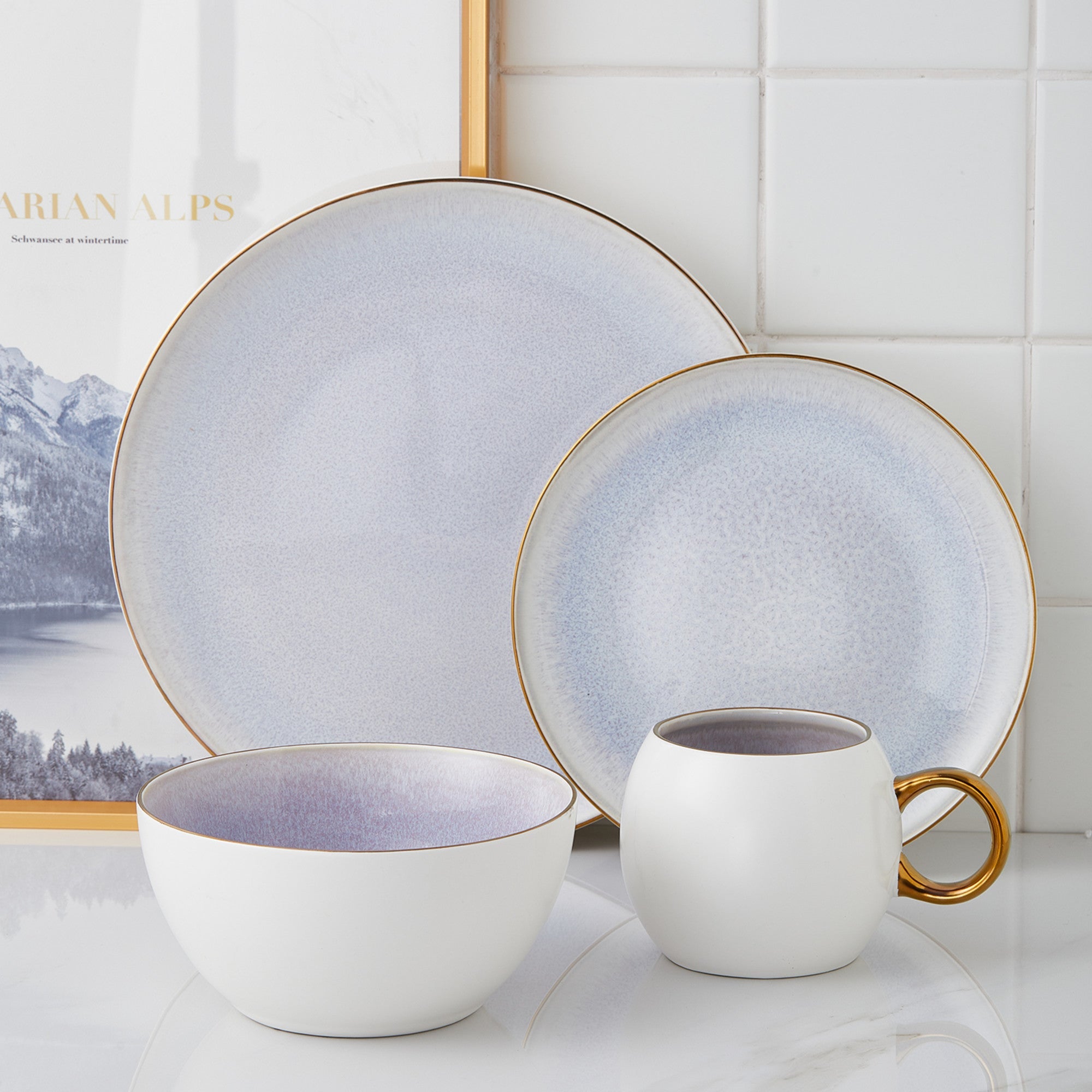 Josephine Porcelain Dinnerware Set - Lavender