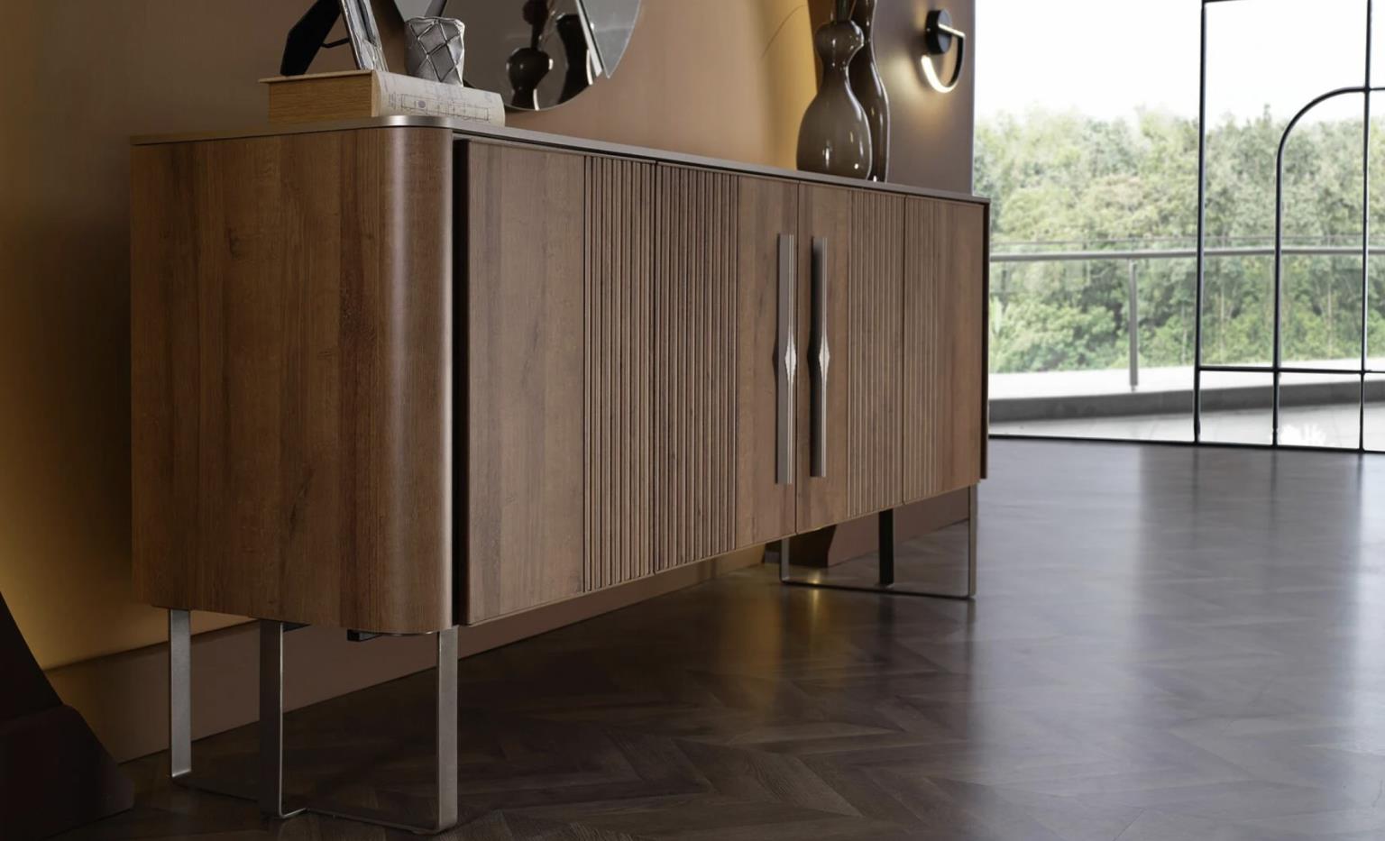 Mirante Dining Room Buffet with a modern, elegant design and spacious storage, crafted from high-quality wood.