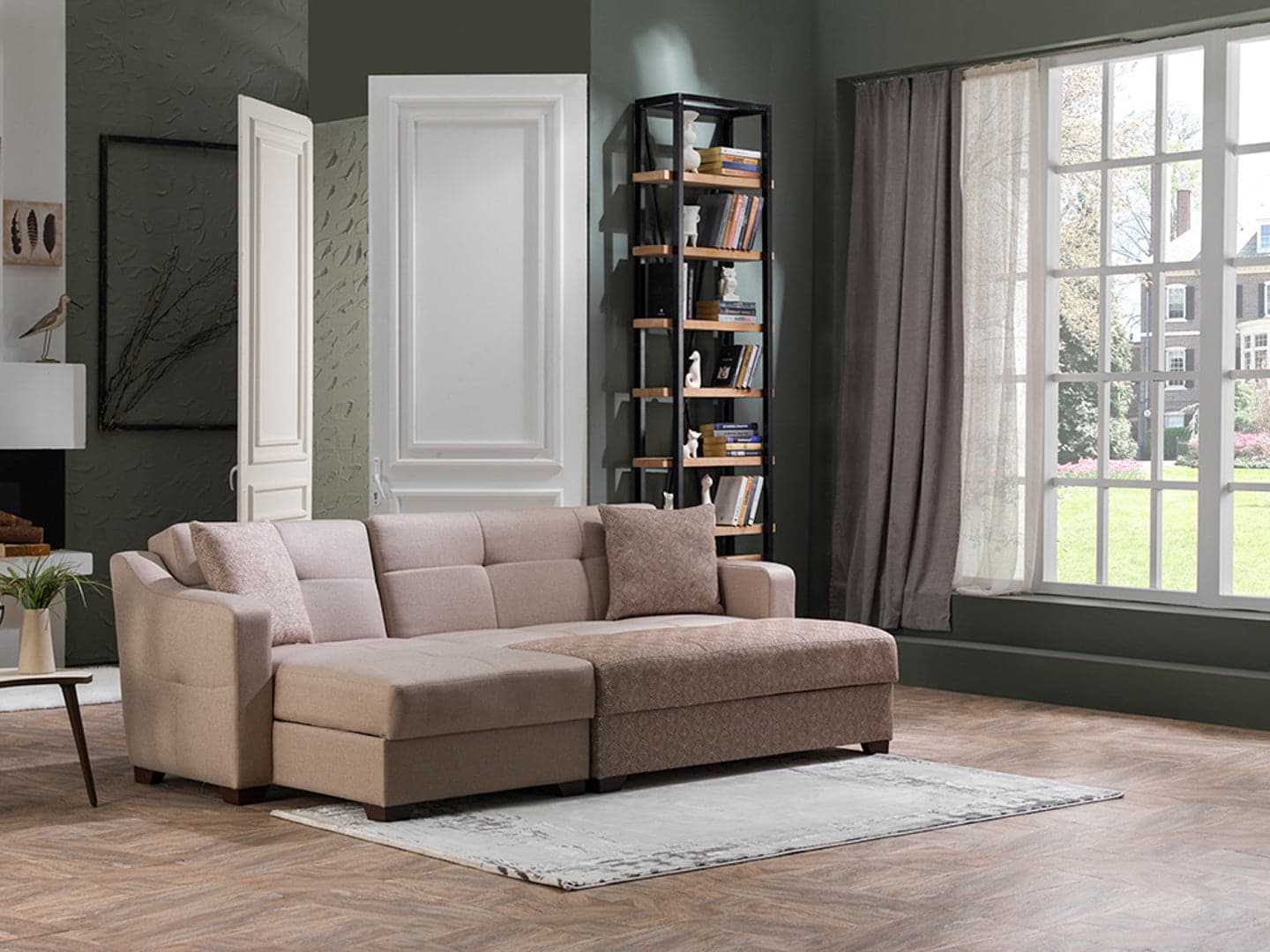 Modular Tahoe Sectional with a left-facing chaise and hidden storage