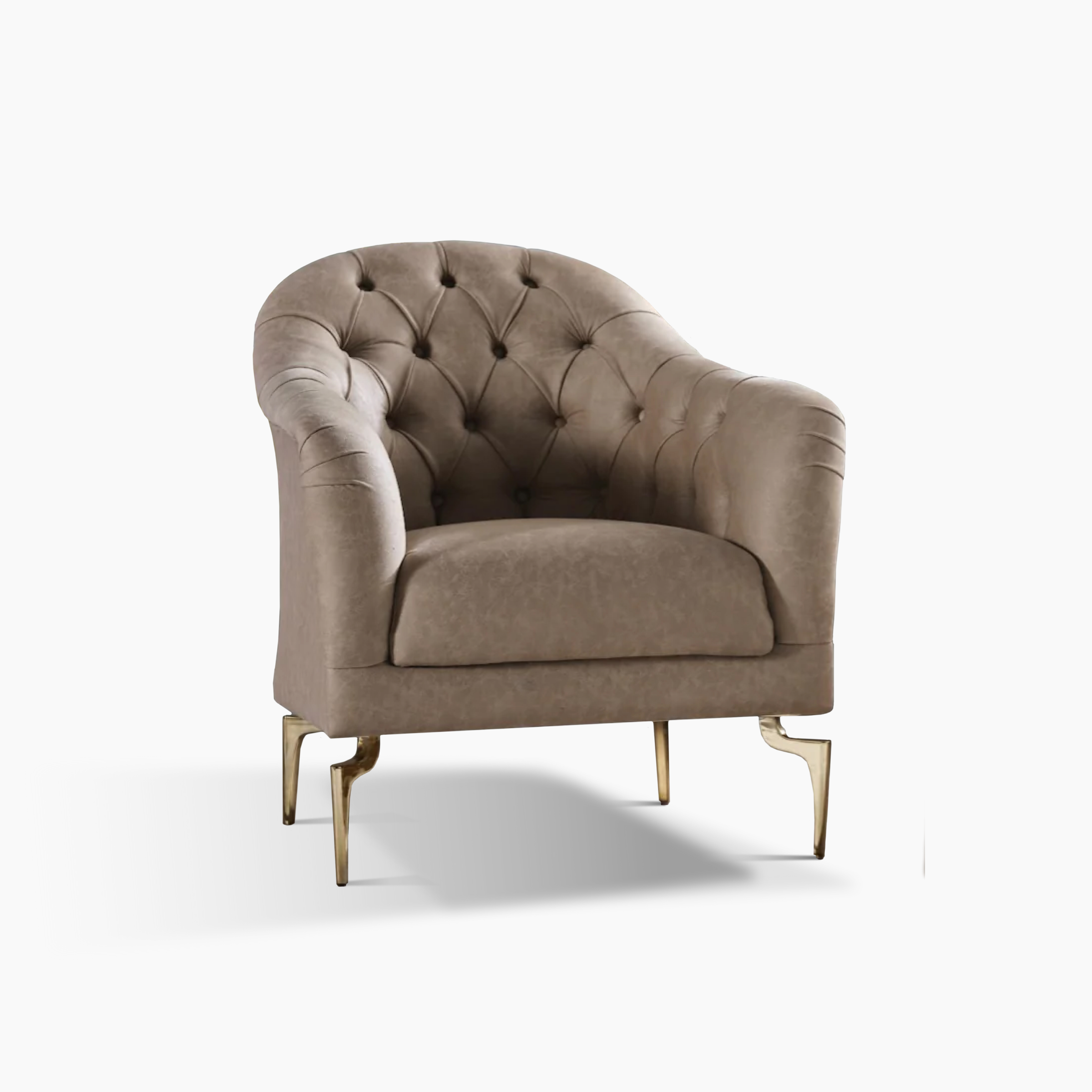 Modern Montego Armchair in earthy hues, featuring a streamlined profile and sleeper sofa functionality