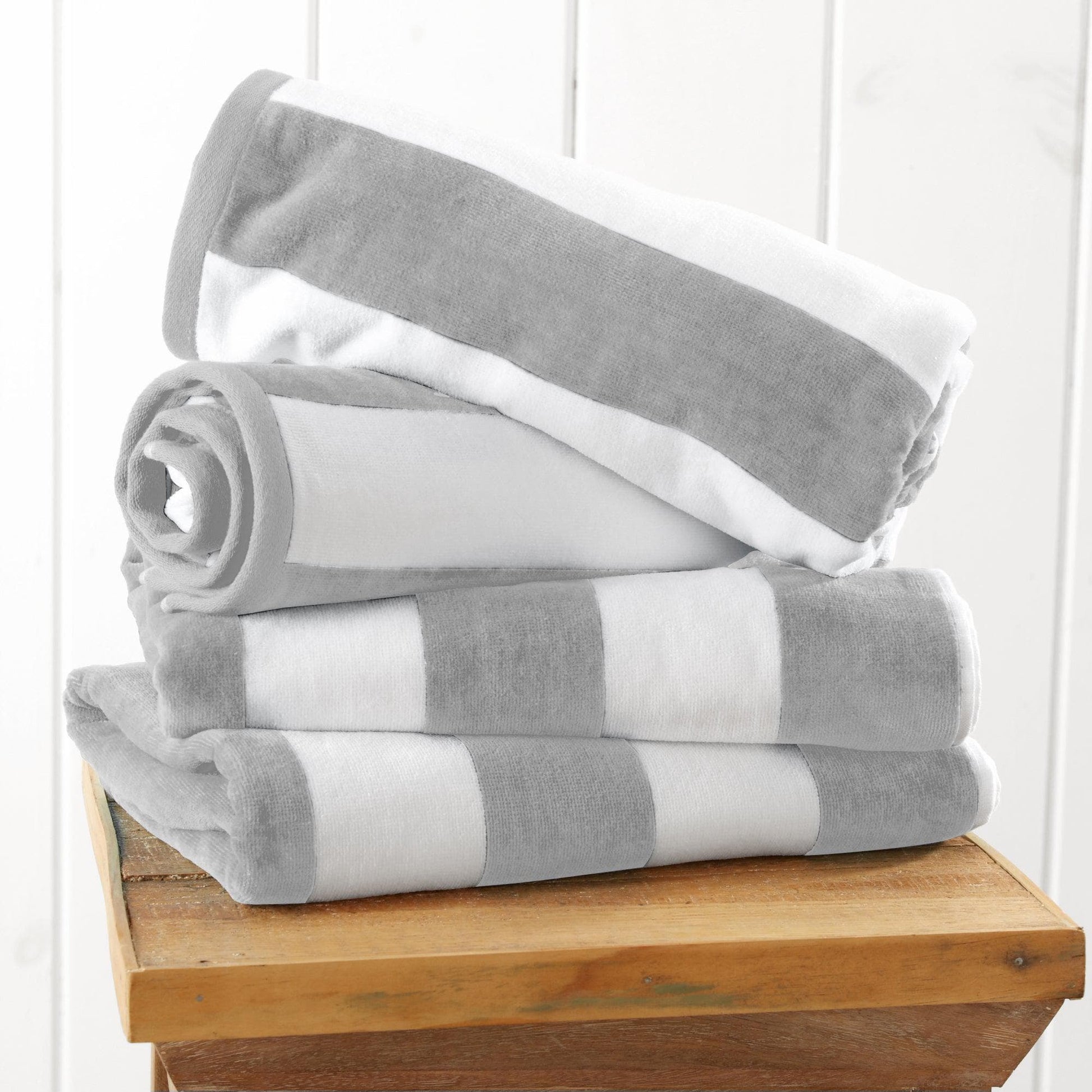 Cotton Velour Cabana Stripe Beach Towel - Novia Collection - Best Buy Furniture
