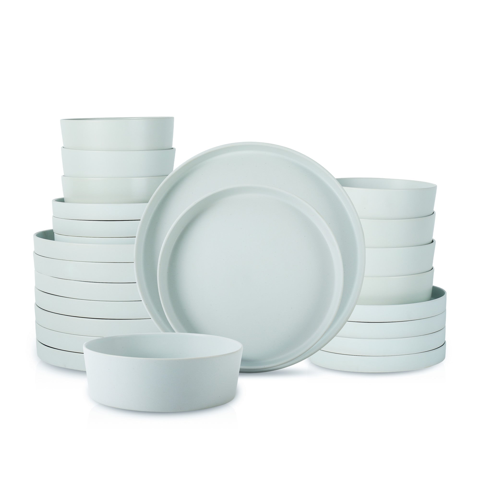 Modan Stoneware Dinnerware Set - Blue-Grey