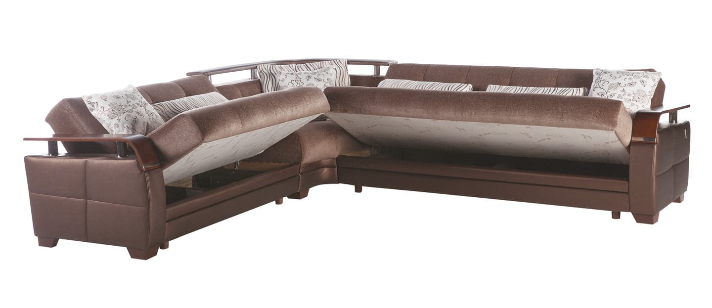 Natural sectional sofa offering a wide seating area for gatherings