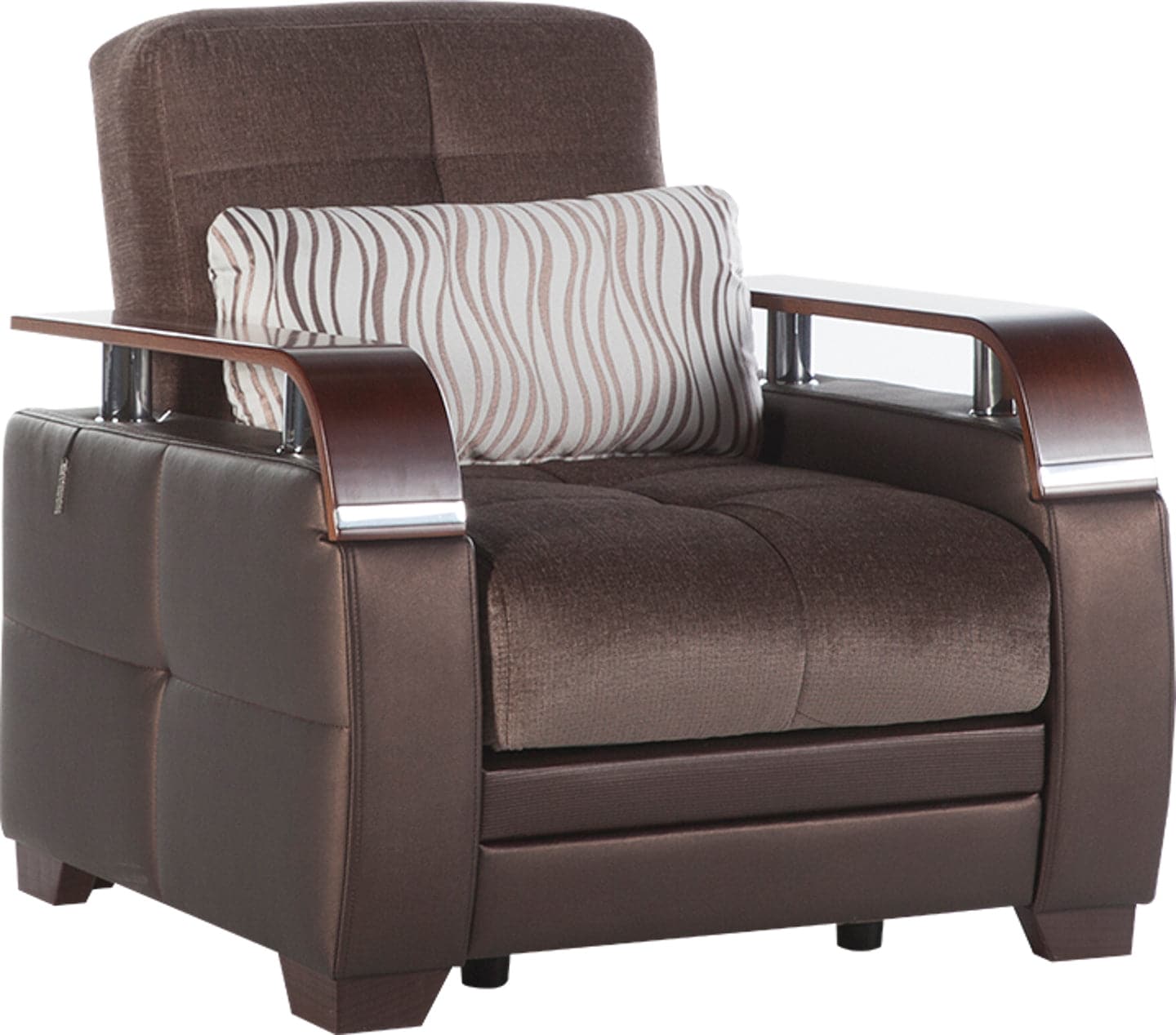Natural sleeper sectional designed with space-saving hidden storage