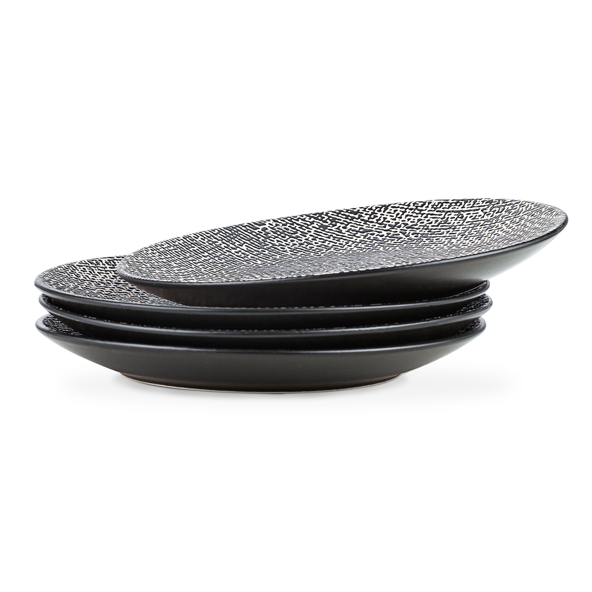 Sophie Stoneware Dinner Plate - Brown And Black