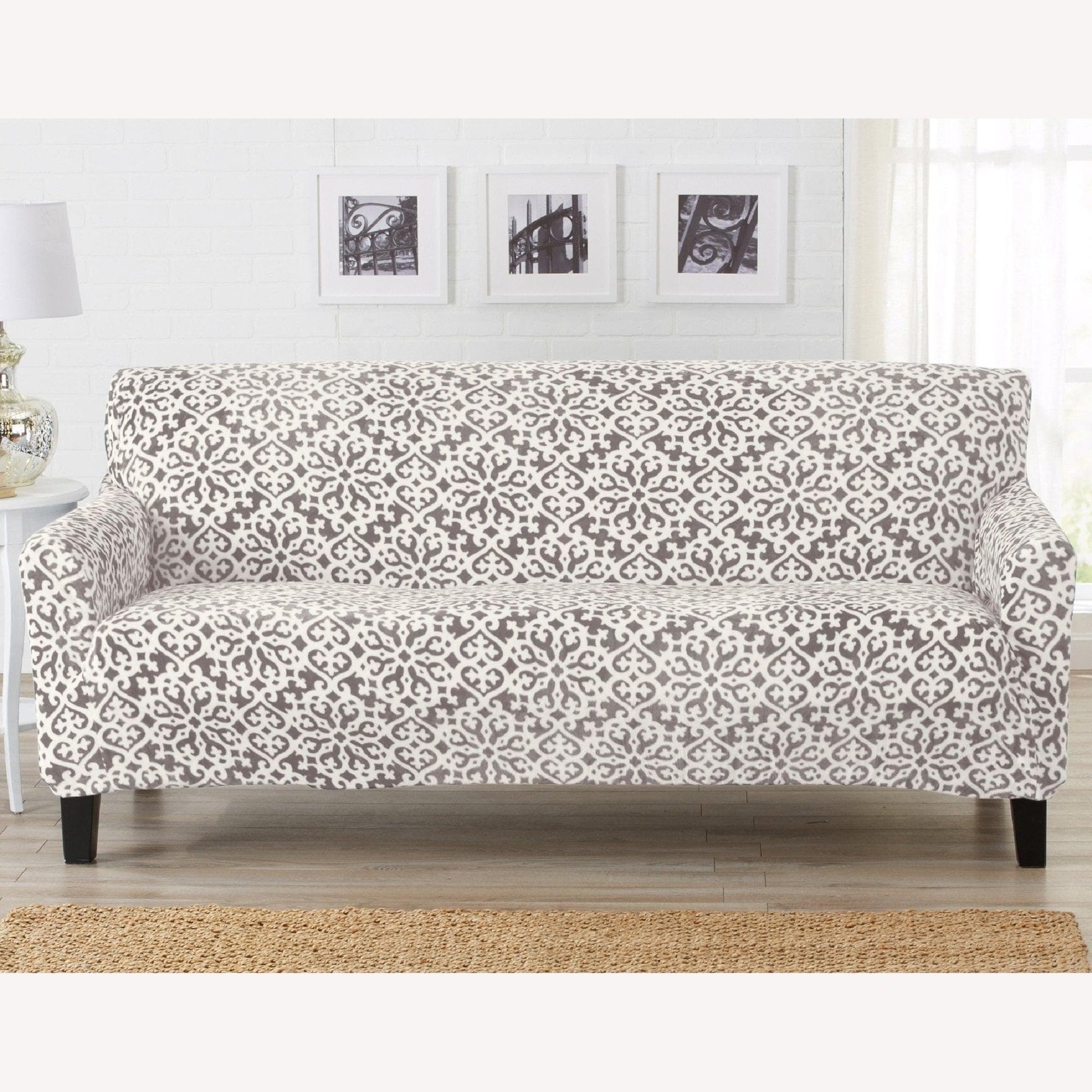 Velvet Stretch Slipcover - Gale Collection - Best Buy Furniture