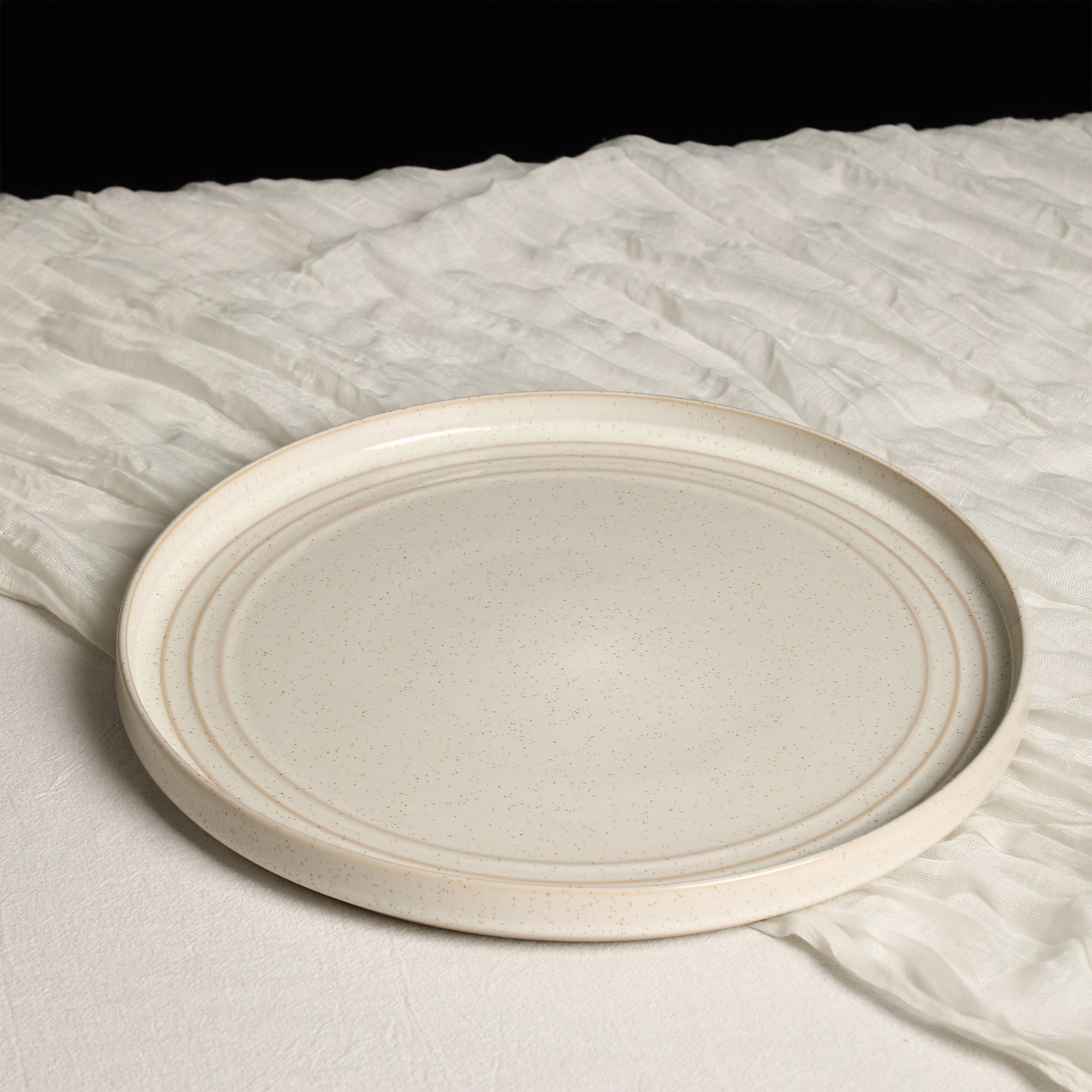 Claire Stoneware Dinner Plate Set - White