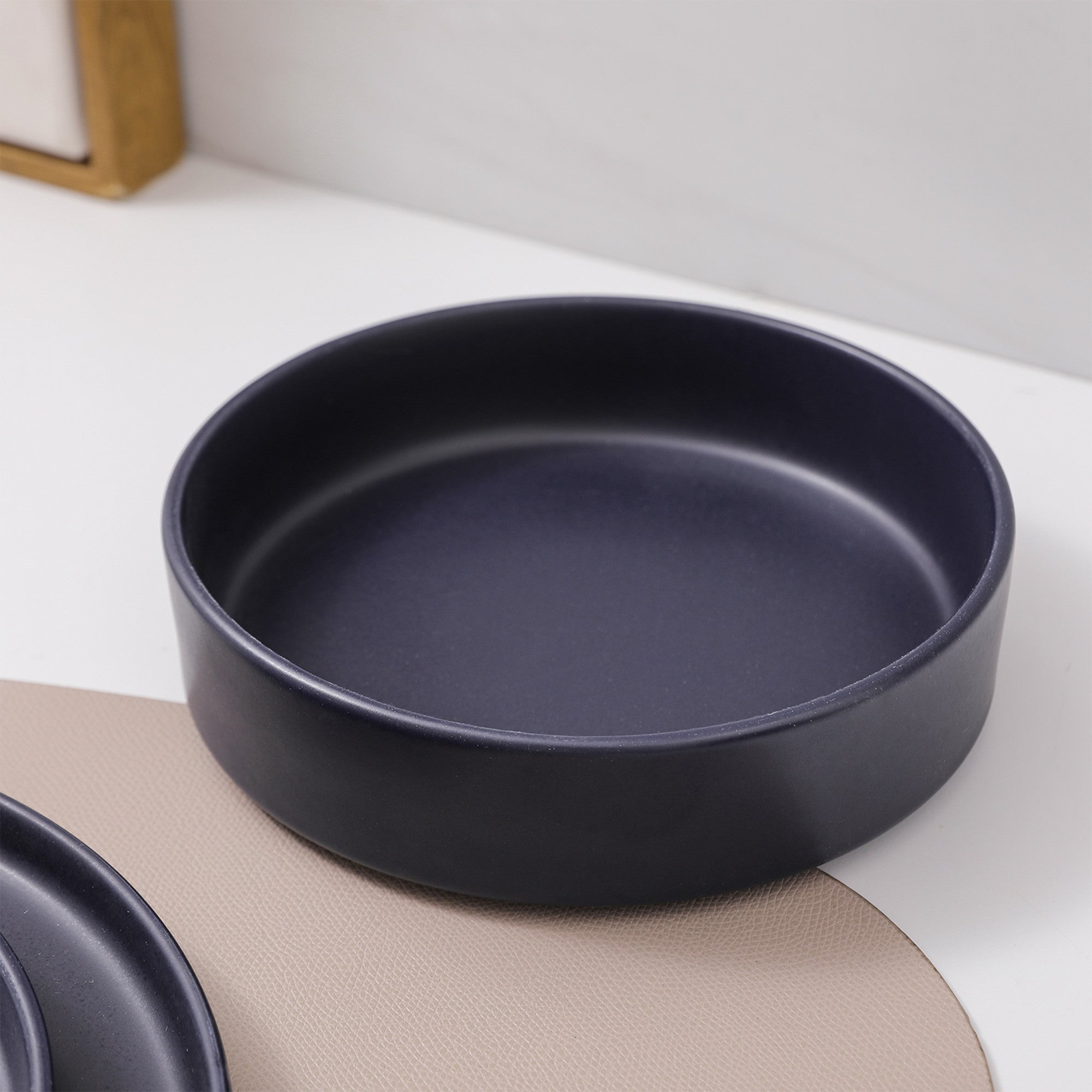 Cleo Stoneware Dinnerware Set - Dark Blue