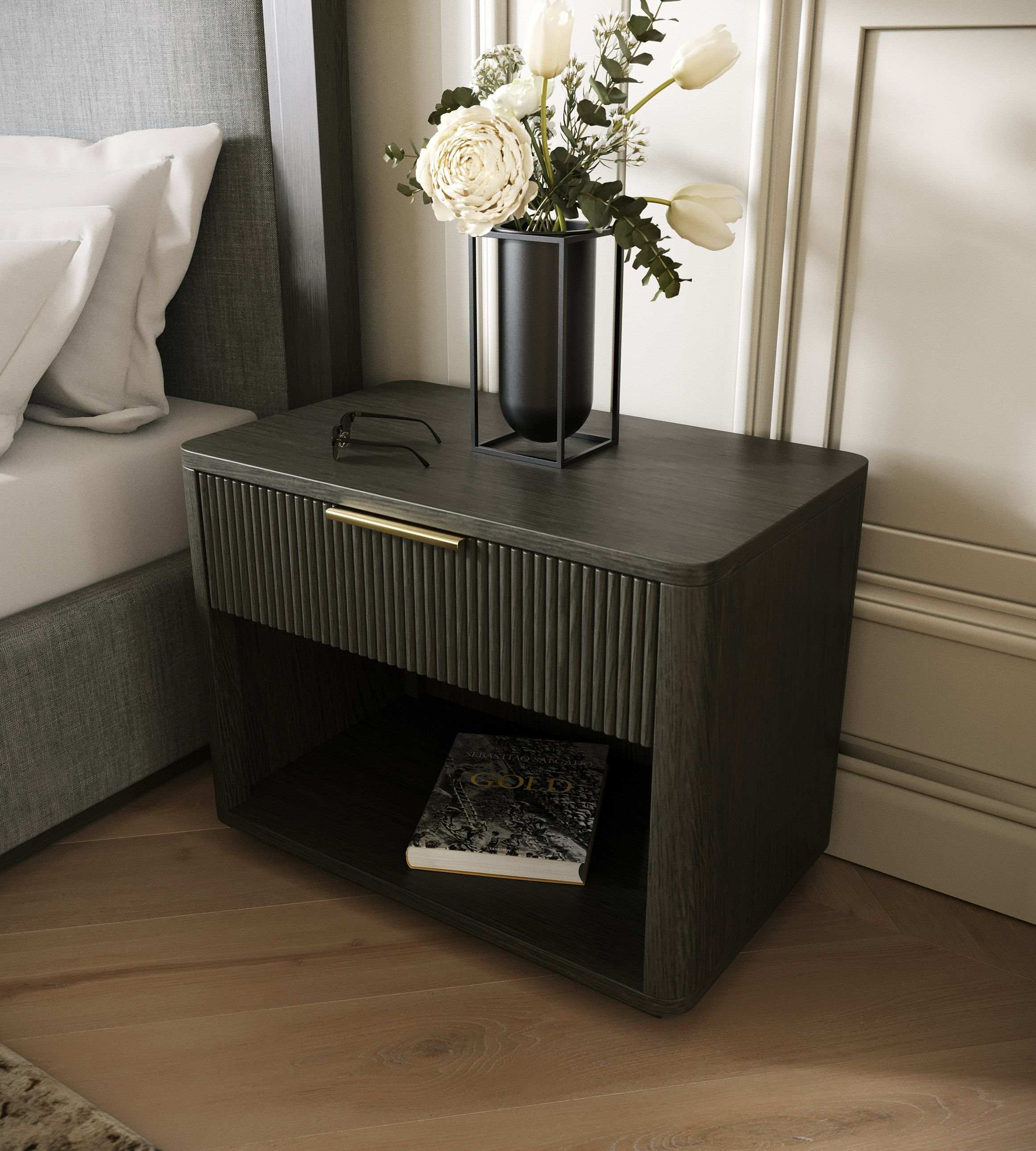 Nova Domus Santa Monica - Modern Grey Wash Nightstand