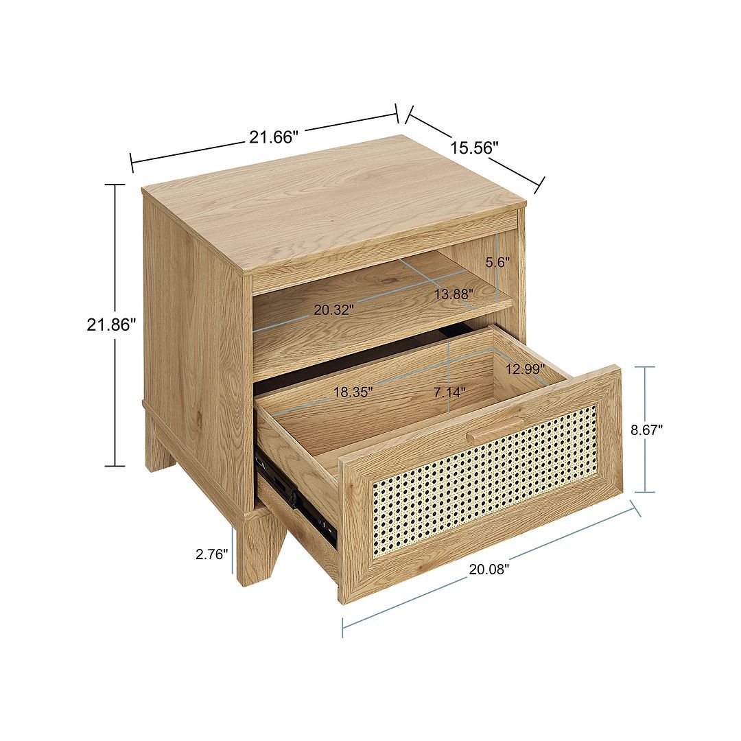 Sheridan Modern Cane Nightstand