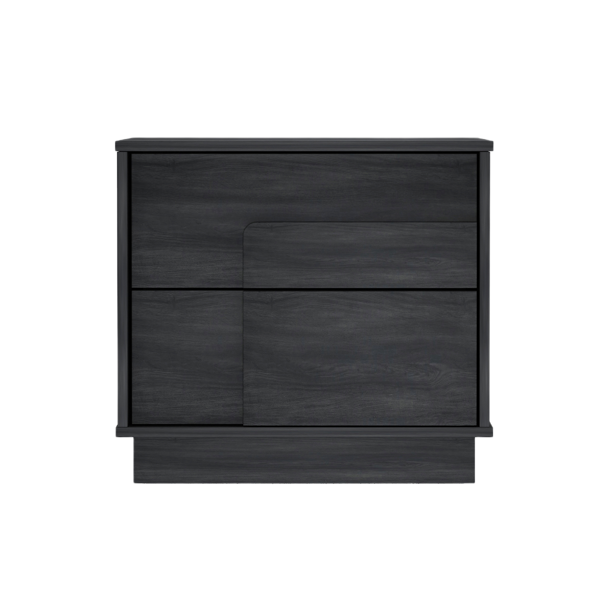 Modern Horizon Nightstand with Easy Snap Assembly and 2 Full Extension Drawers