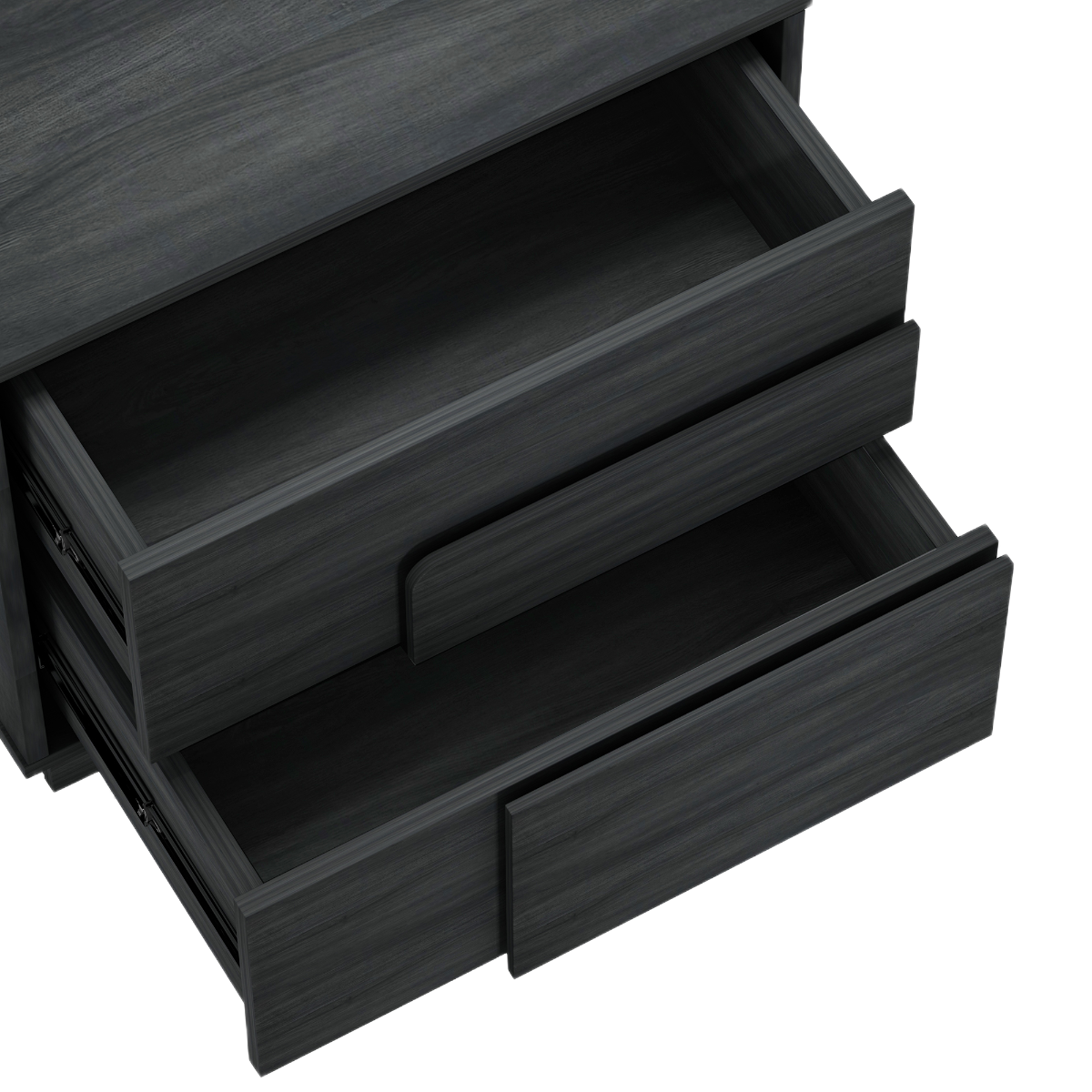 Modern Horizon Nightstand with Easy Snap Assembly and 2 Full Extension Drawers