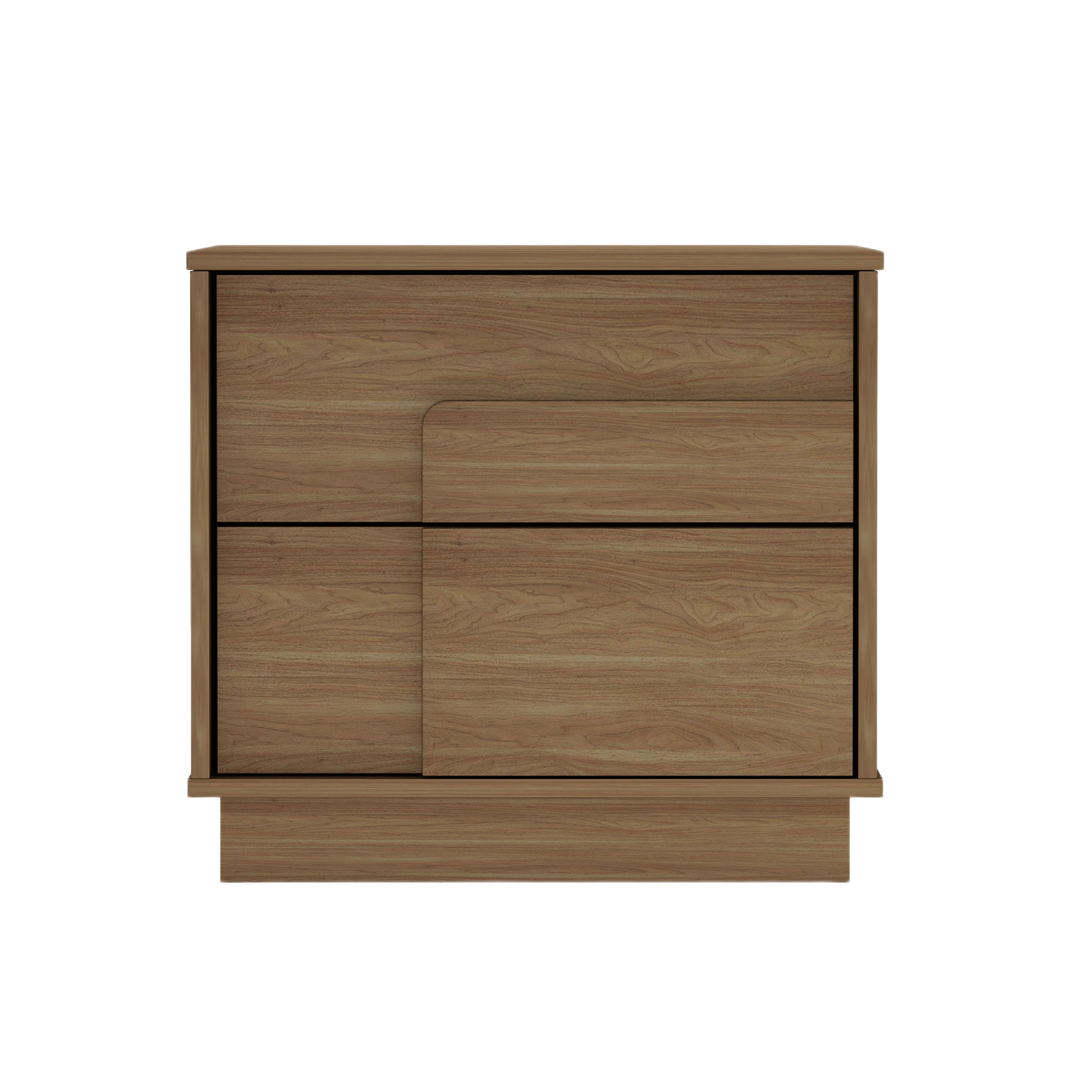 Modern Horizon Nightstand with Easy Snap Assembly and 2 Full Extension Drawers