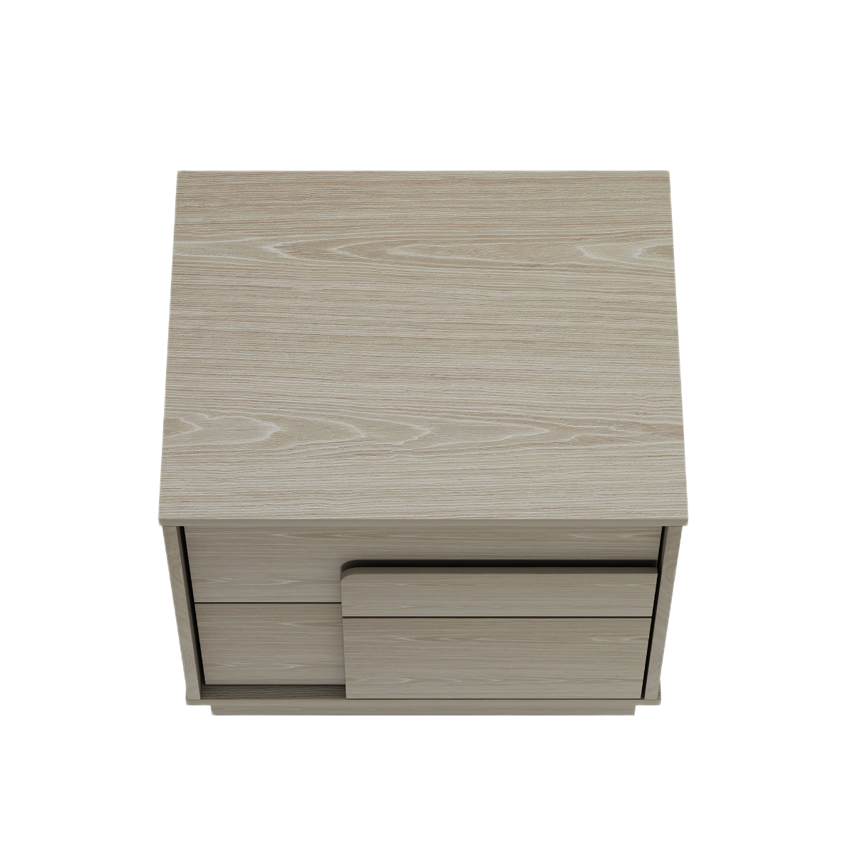 Modern Horizon Nightstand with Easy Snap Assembly and 2 Full Extension Drawers