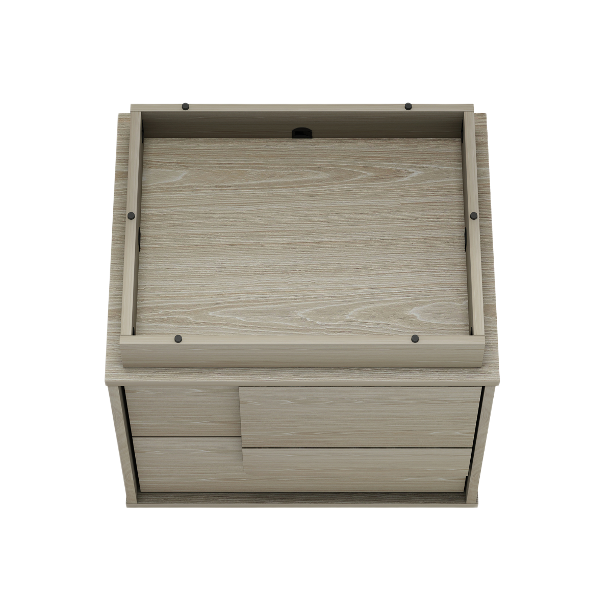 Modern Horizon Nightstand with Easy Snap Assembly and 2 Full Extension Drawers