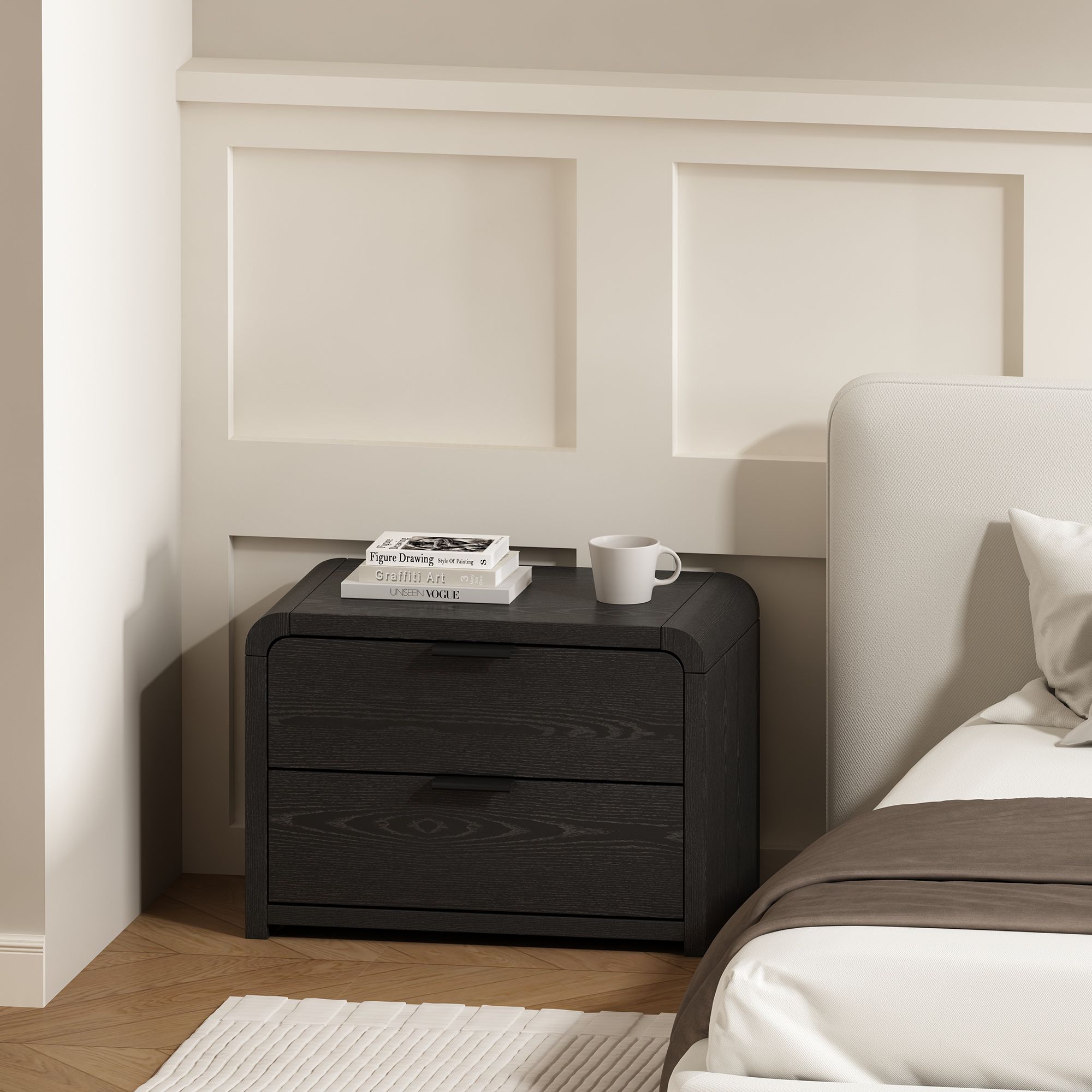 Grace Modern 28" Nightstand (2-Drawer)
