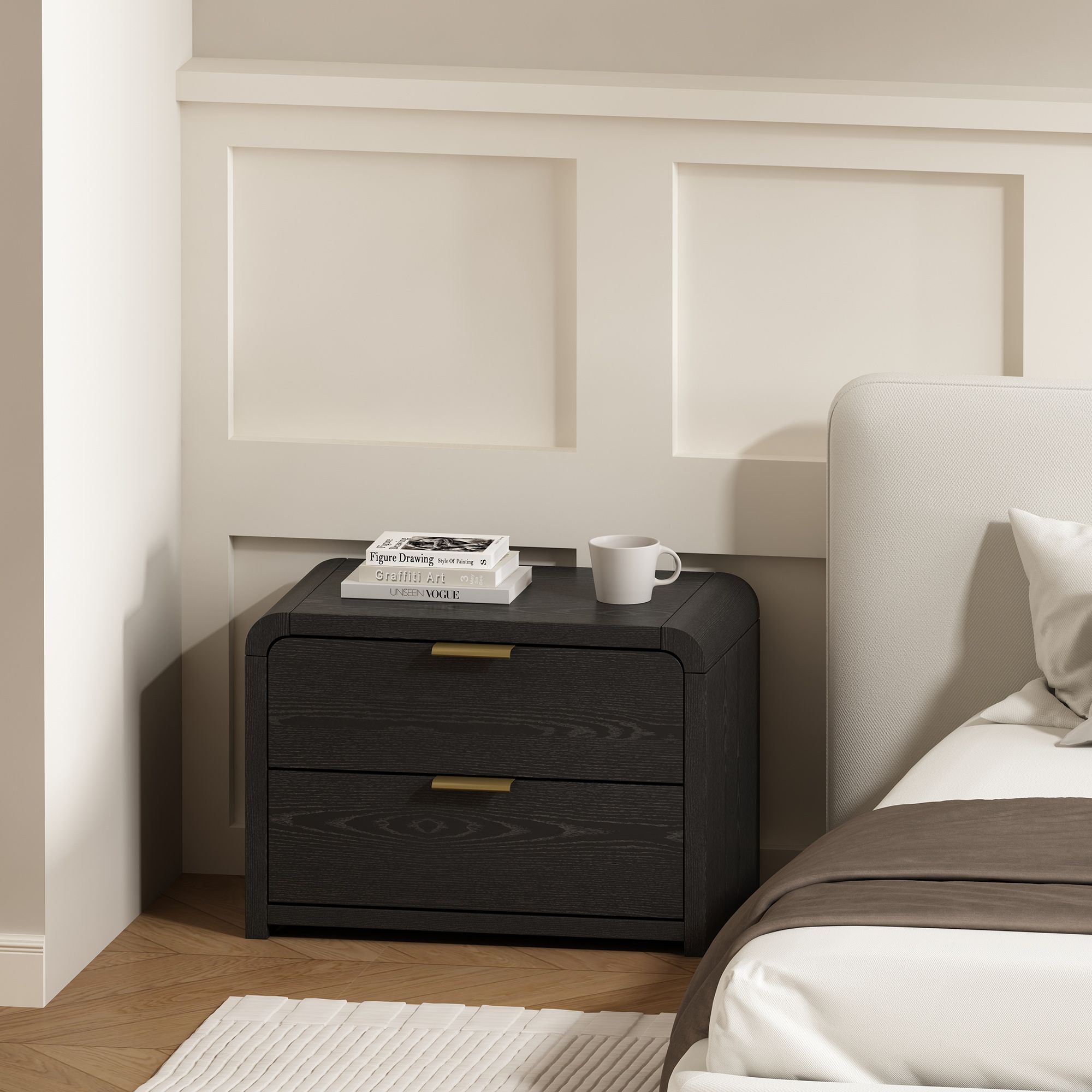 Grace Modern 28" Nightstand (2-Drawer)