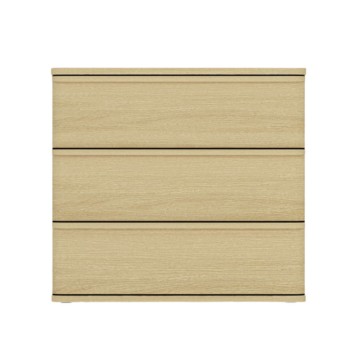 Molly Modern Nightstand with 3 Drawers in Natural Oak