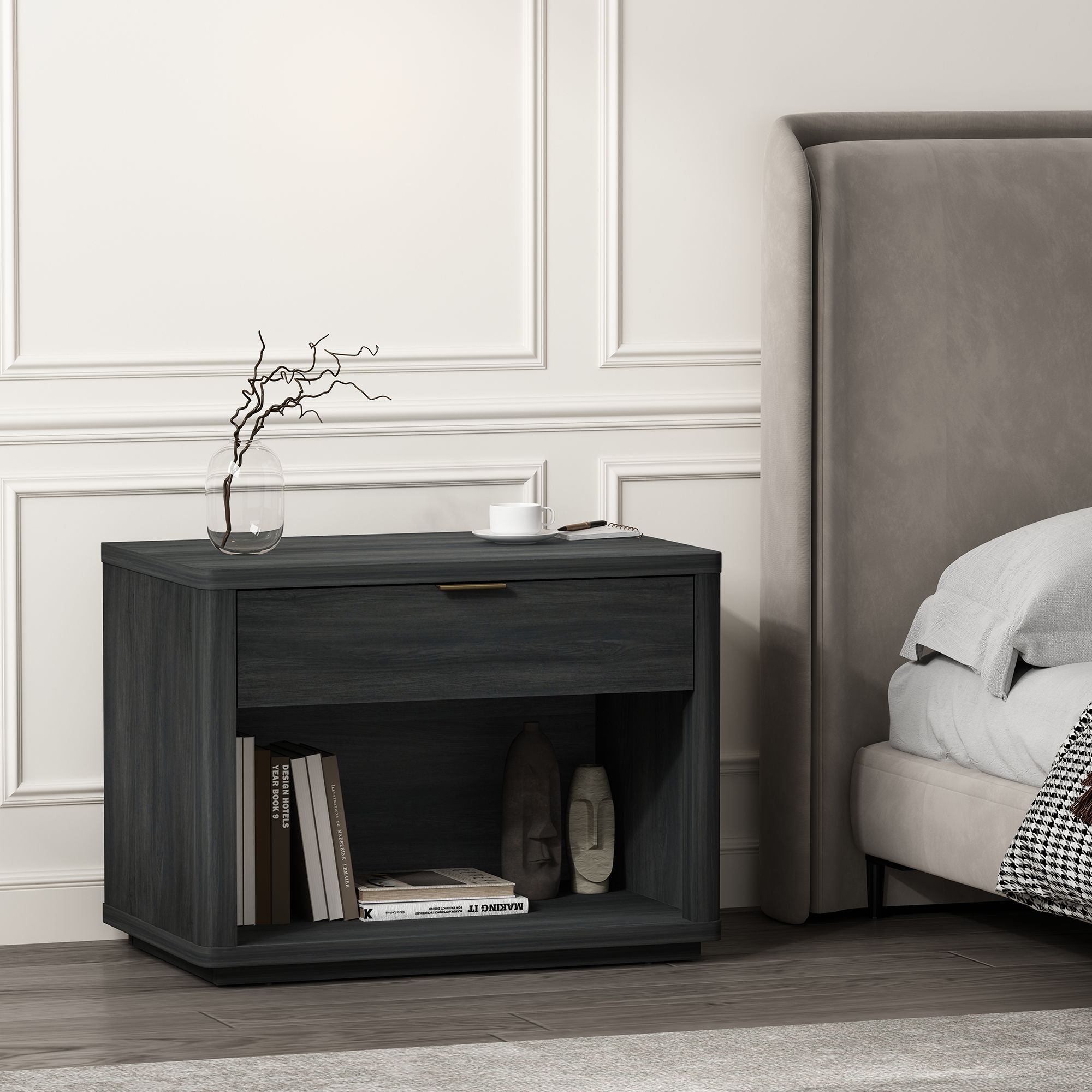 Evelyn Modern 32" Nightstand 2.0 with 1 Full Extension Drawer