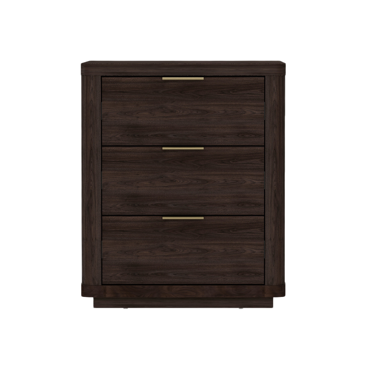 Evelyn Modern Nightstand with 3 Full Extension Drawers