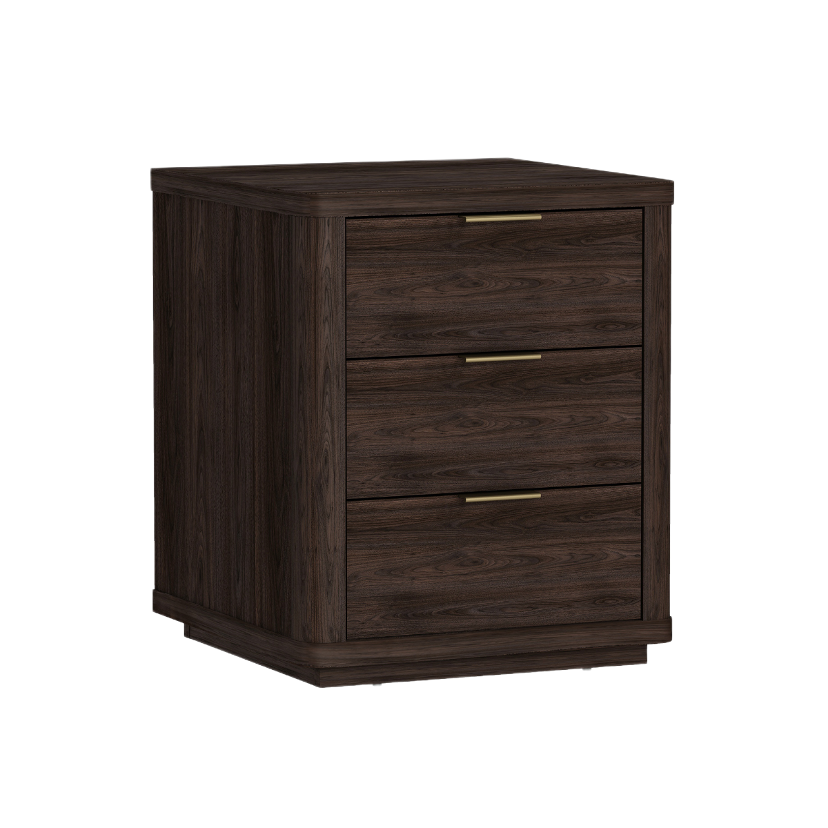 Evelyn Modern Nightstand with 3 Full Extension Drawers