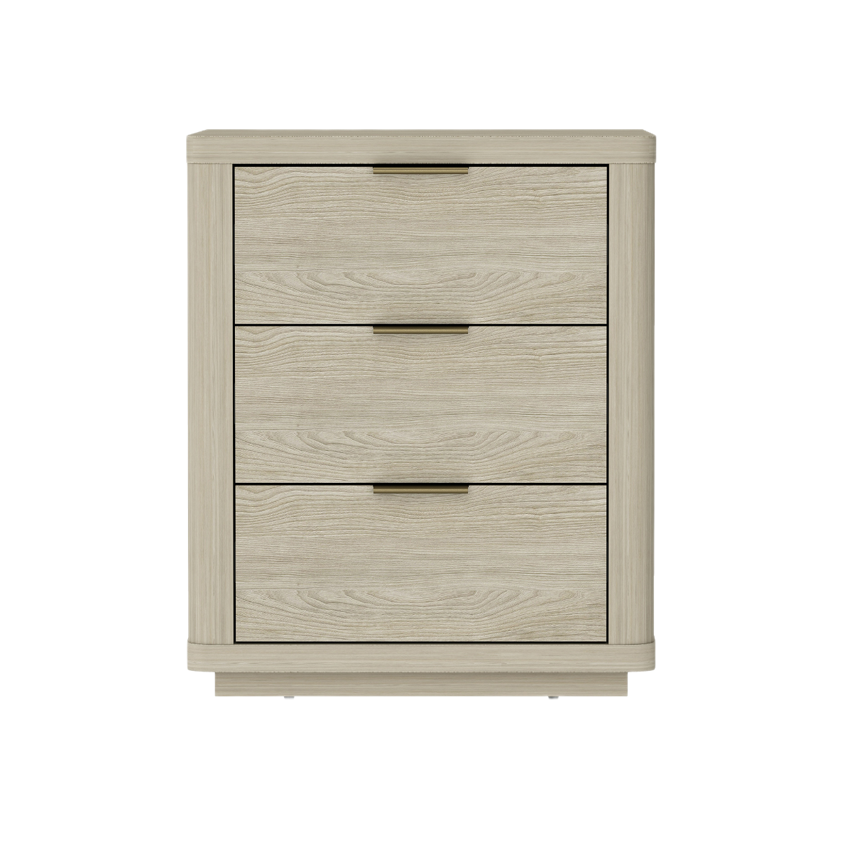 Evelyn Modern Nightstand with 3 Full Extension Drawers