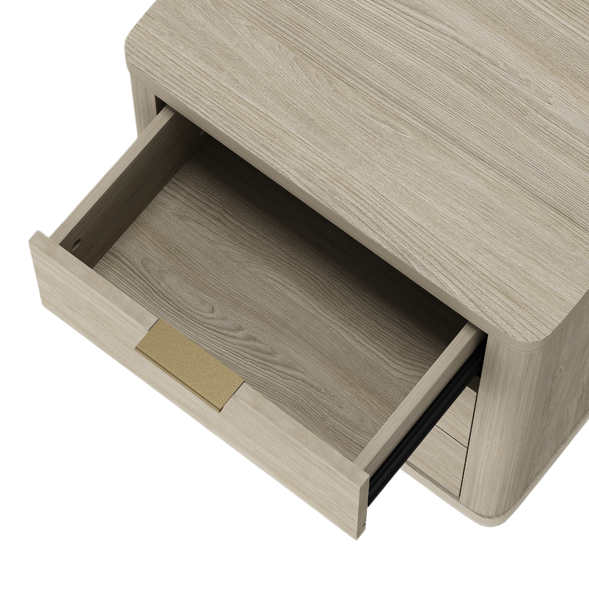 Evelyn Modern Nightstand with 3 Full Extension Drawers