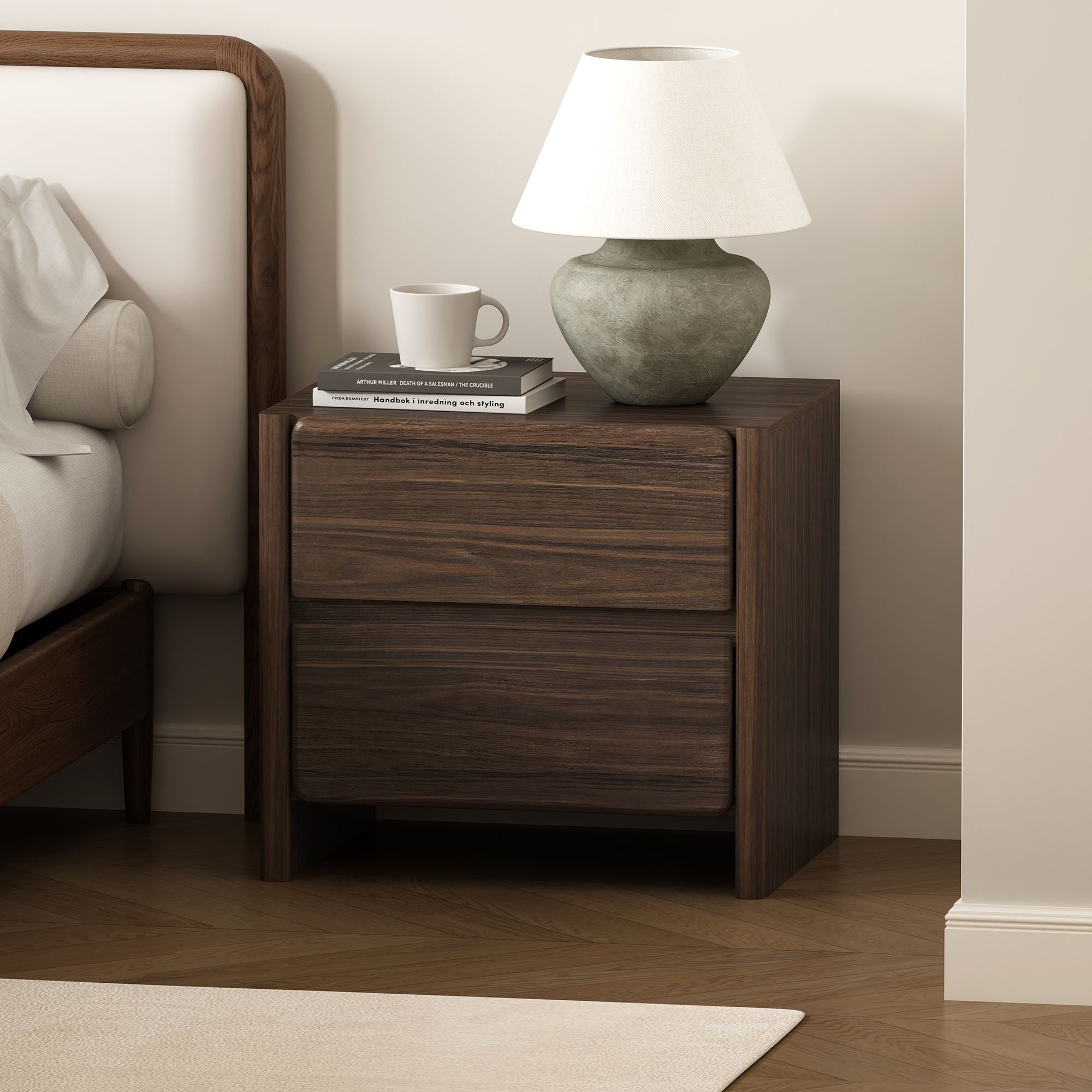 Linda Modern 24" Nightstand (2-Drawer)