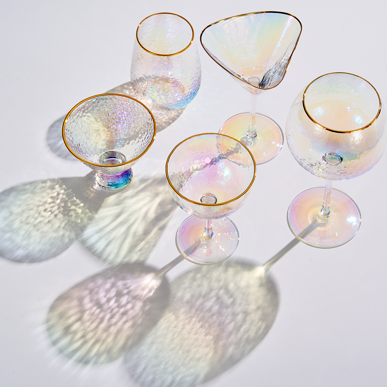 Dulce Martini Cocktail Glassware, Set of 2