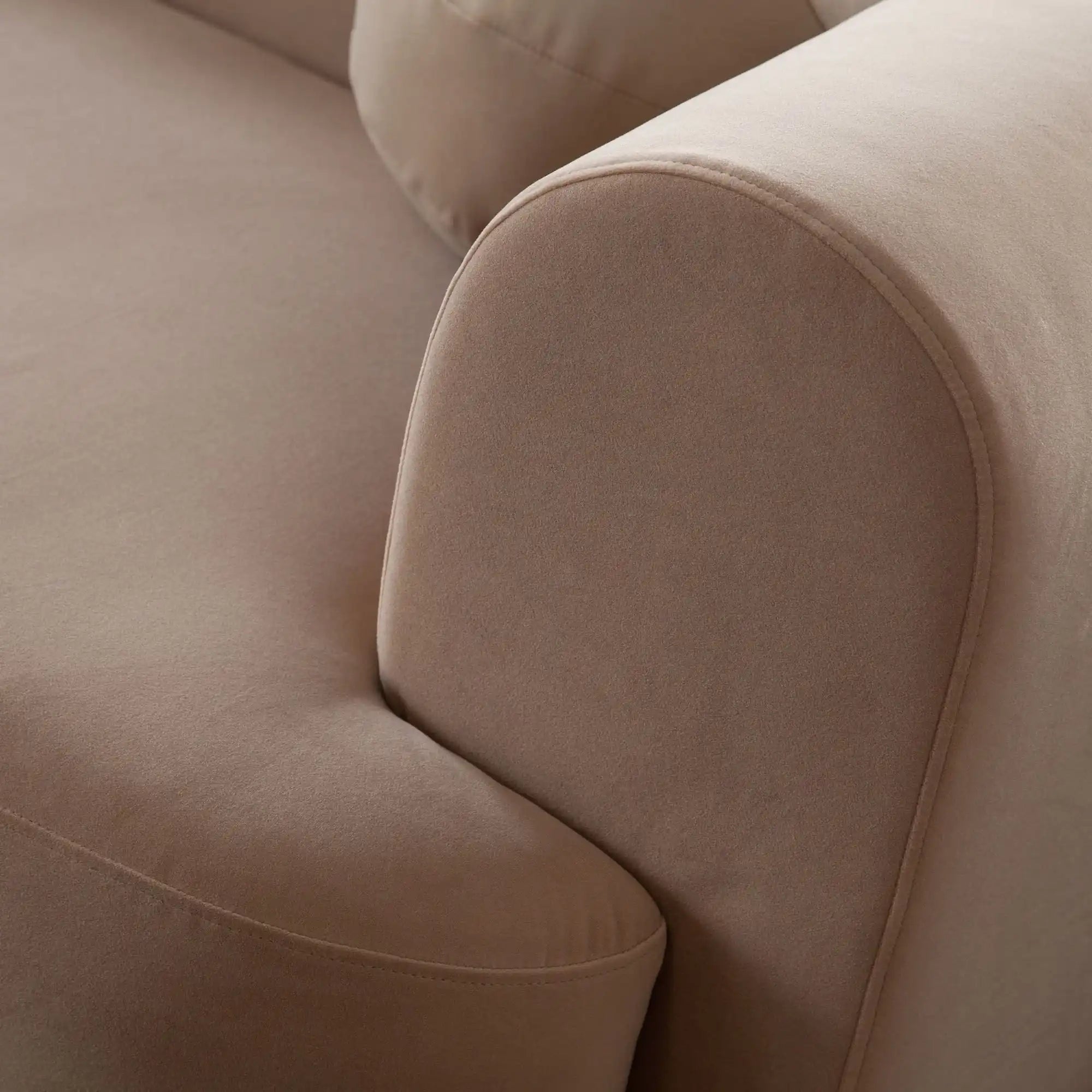 Form Camel Performance Velvet Sofa