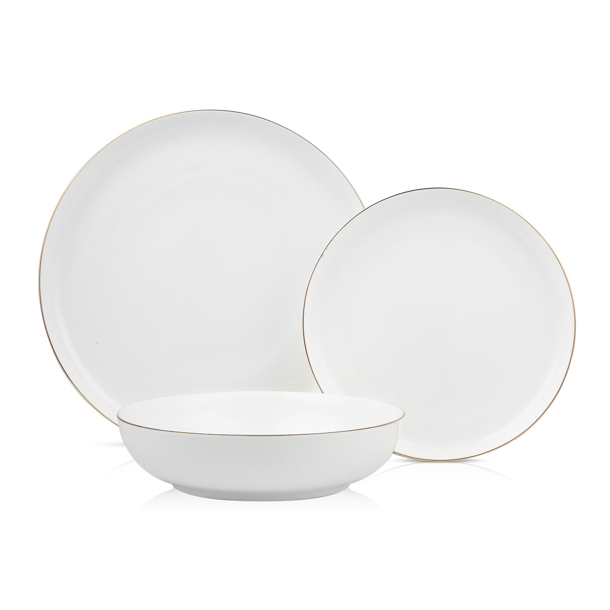 Gabrielle Bone China Dinnerware Set - White And Gold