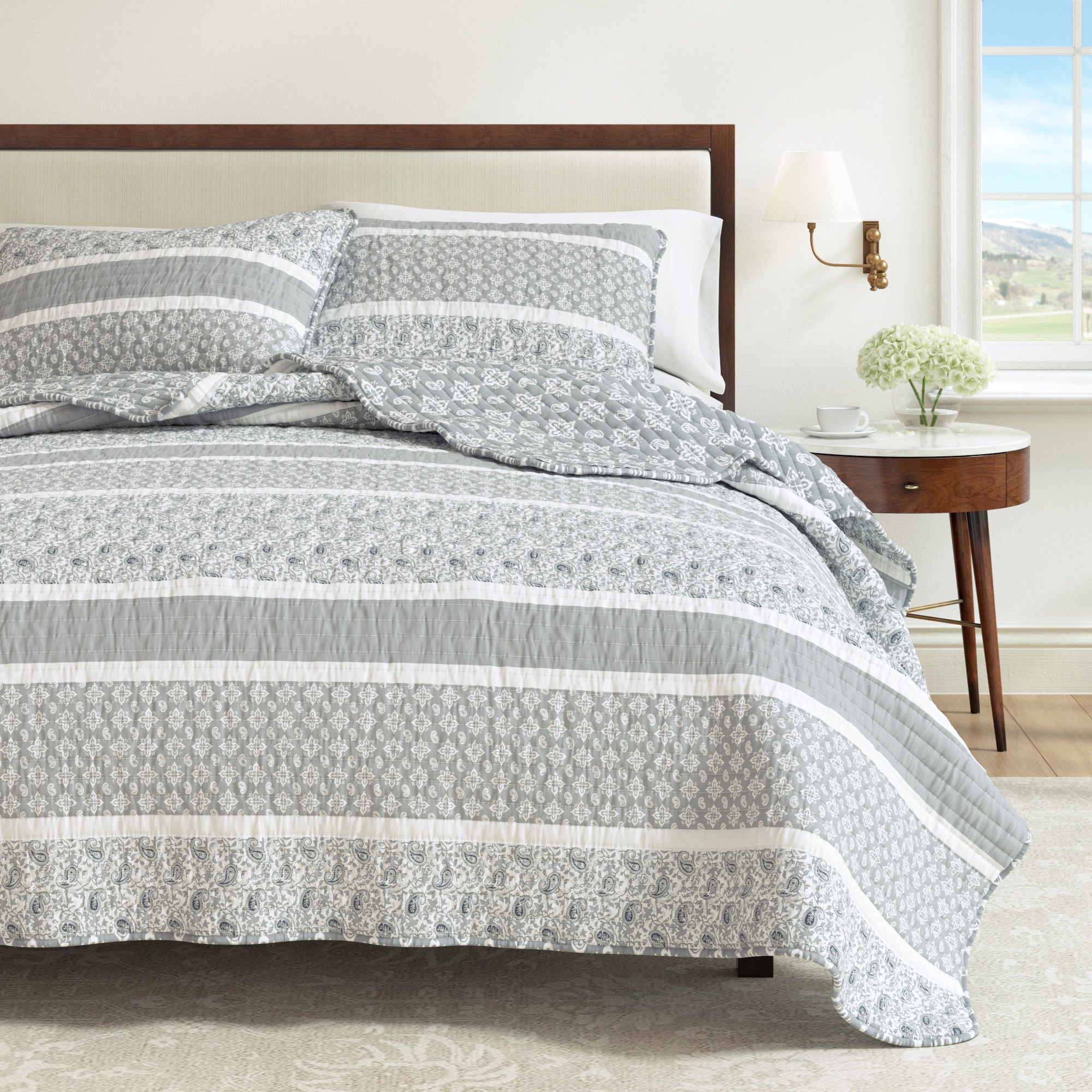 3-Piece Stripe Quilt - Kadi Collection - Best Buy Furniture
