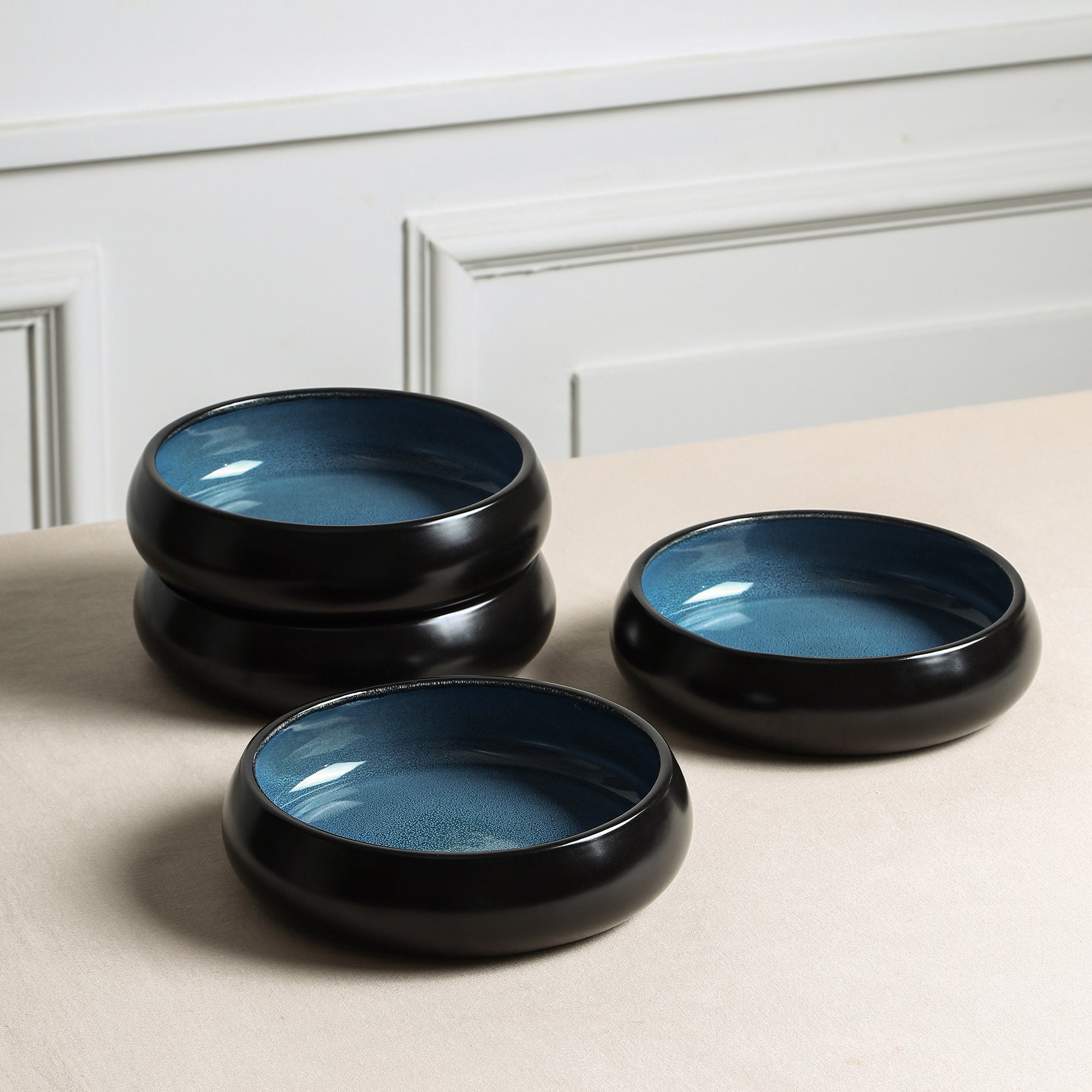 Lagoon Stoneware Dinnerware Set - Blue