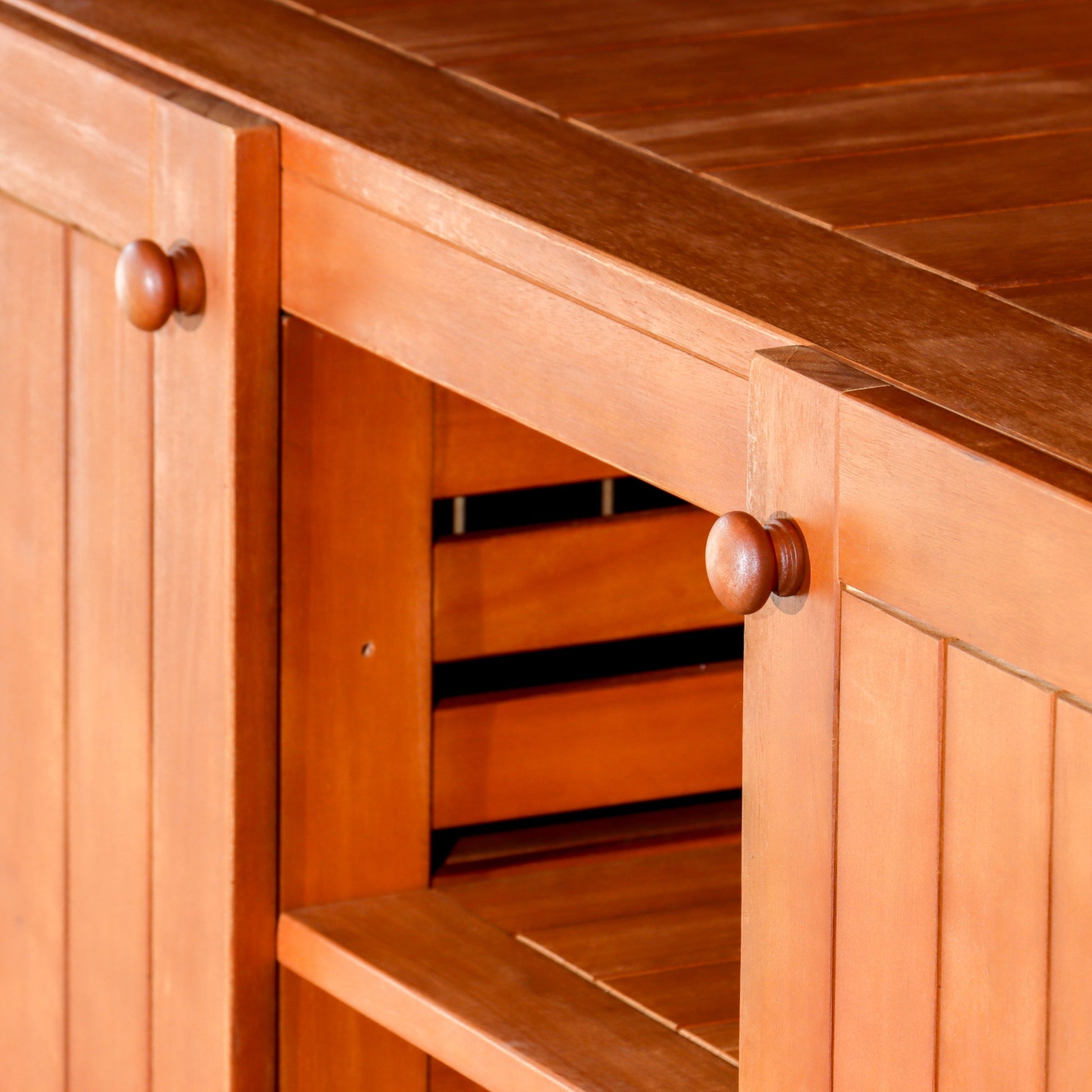 Outdoor Sideboard, Natural Oil - Tuesday Morning-Buffets & Sideboards