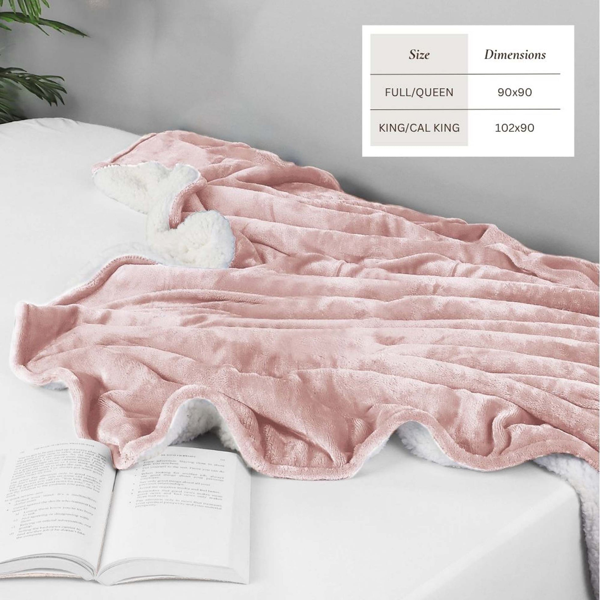 Velvet Plush Sherpa Bed Blanket - Sherpa Fleece Collection - Best Buy Furniture
