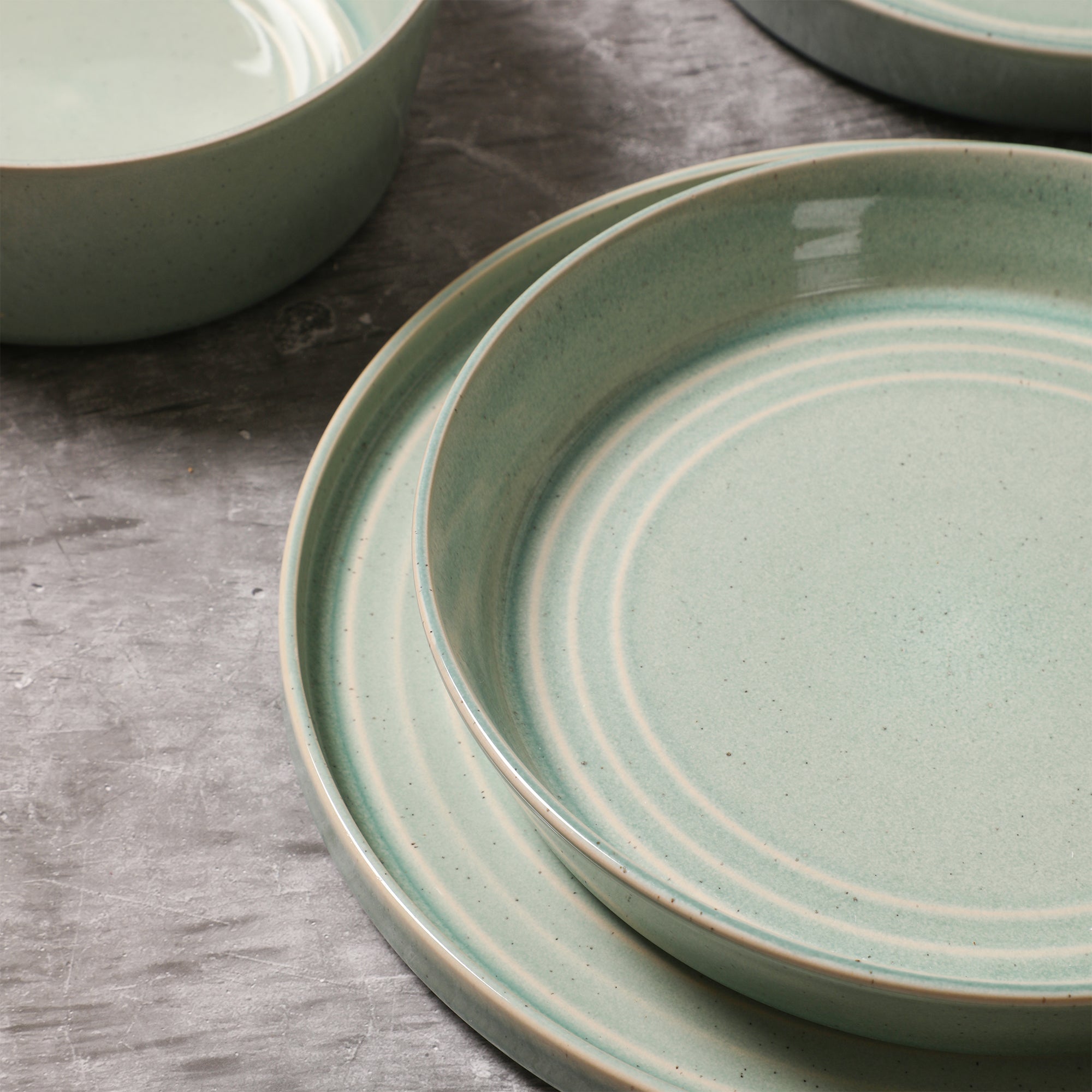 Claire Stoneware Pasta Bowl Set - Green