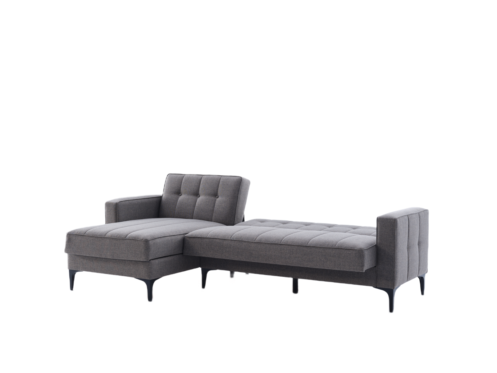 Parker Sectional Sofa featuring elegant nailhead trim and Corvet Navy fabric. Offers both style and functionality with generous seating space.