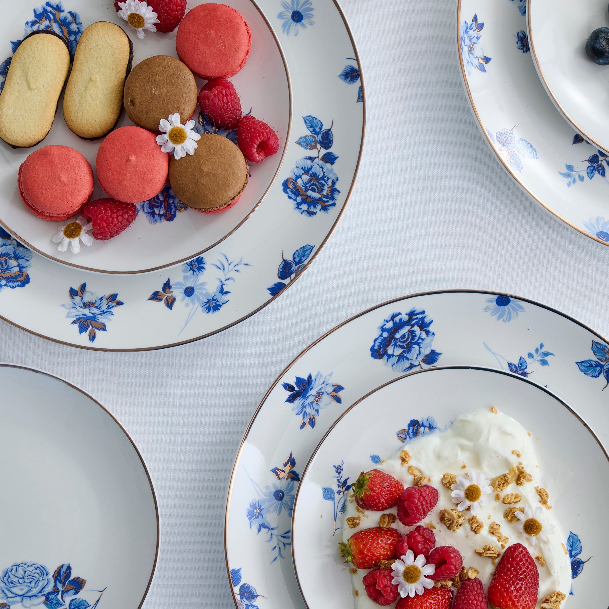 Viola Porcelain Dinnerware Set - Blue