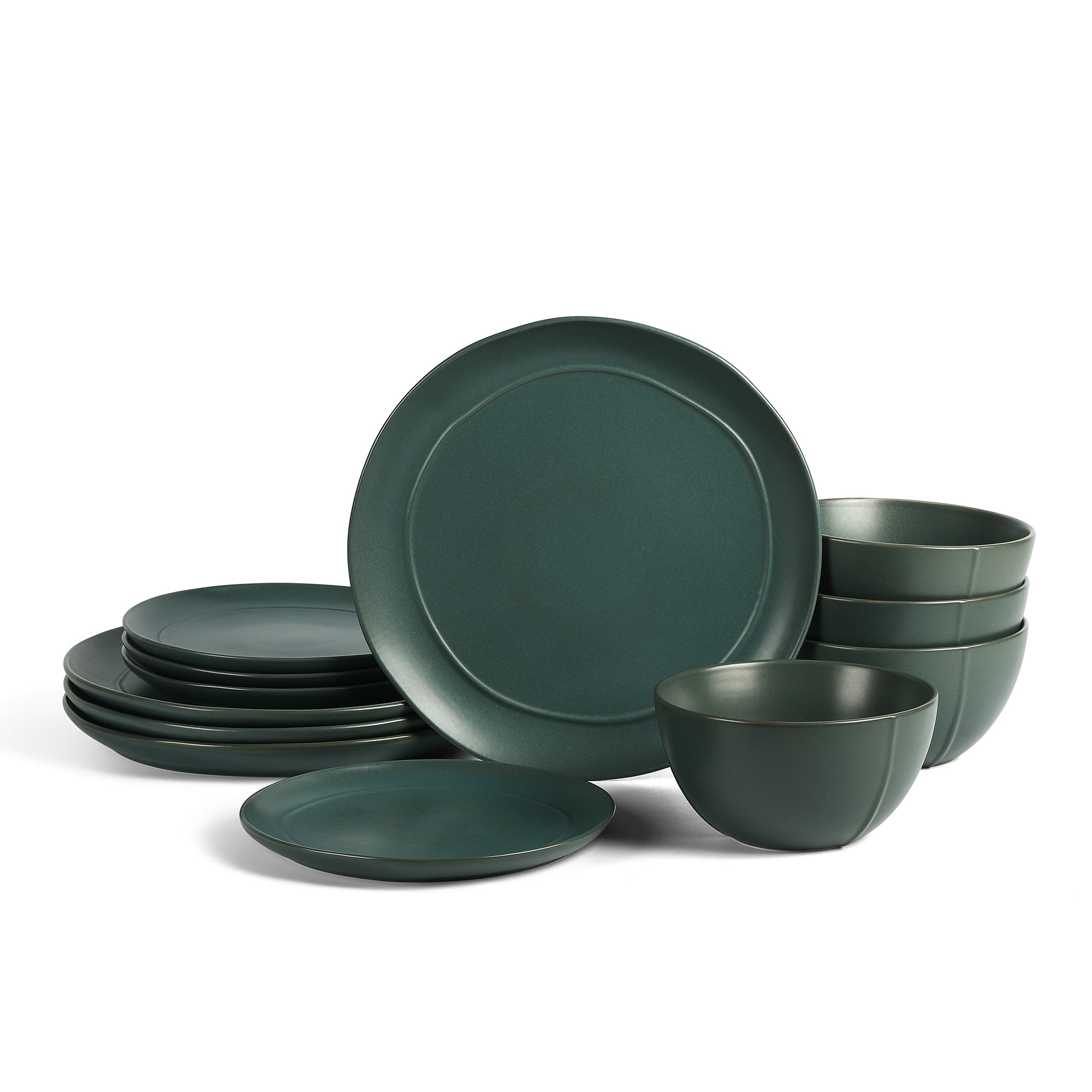 Infinity Stoneware Dinnerware Set - Green