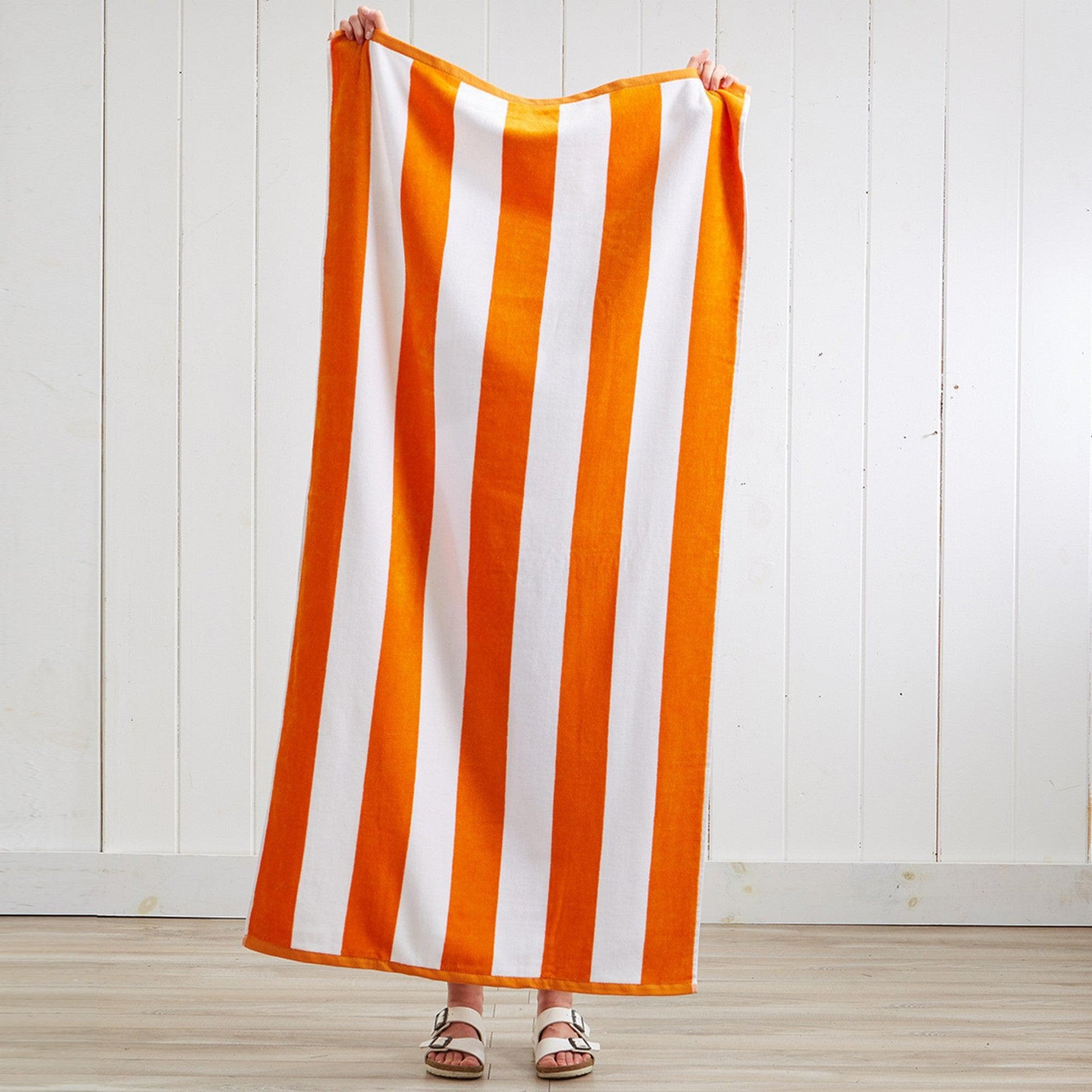 Cotton Velour Cabana Stripe Beach Towel - Novia Collection - Best Buy Furniture