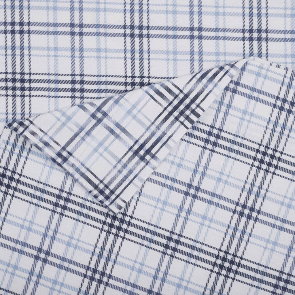 100% Cotton Flannel Sheet Set Plaid Classic Modern Farmhouse Deep Pocket - Sheet Set by Superior Brand