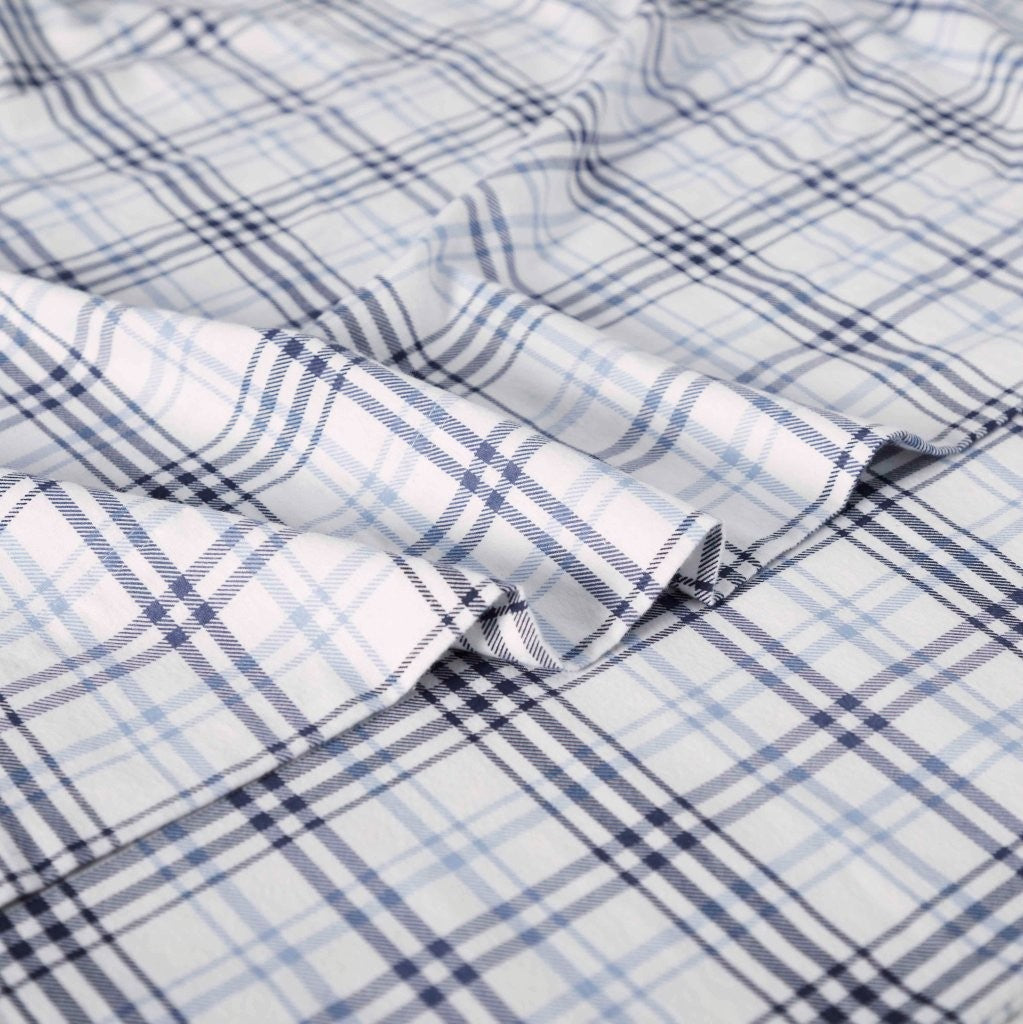 100% Cotton Flannel Sheet Set Plaid Classic Modern Farmhouse Deep Pocket - Sheet Set by Superior Brand