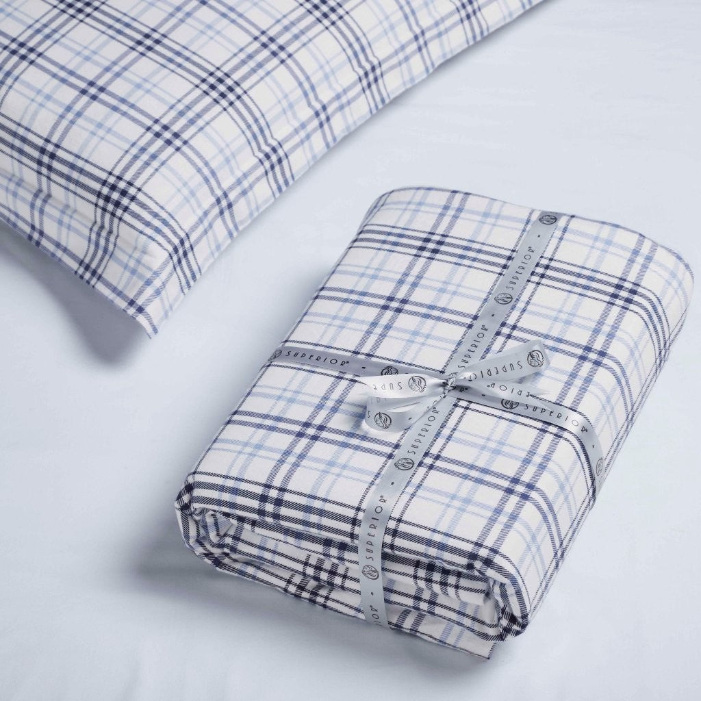 Plaid Flannel Cotton Classic Modern Farmhouse Duvet Cover Set - Duvet Cover Set by Superior Brand
