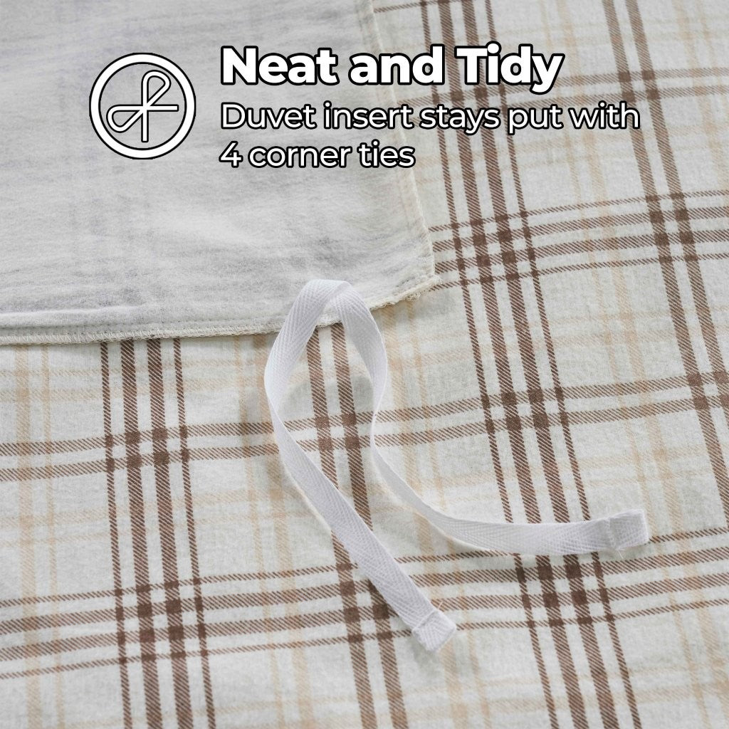 Plaid Flannel Cotton Classic Modern Farmhouse Duvet Cover Set - Duvet Cover Set by Superior Brand